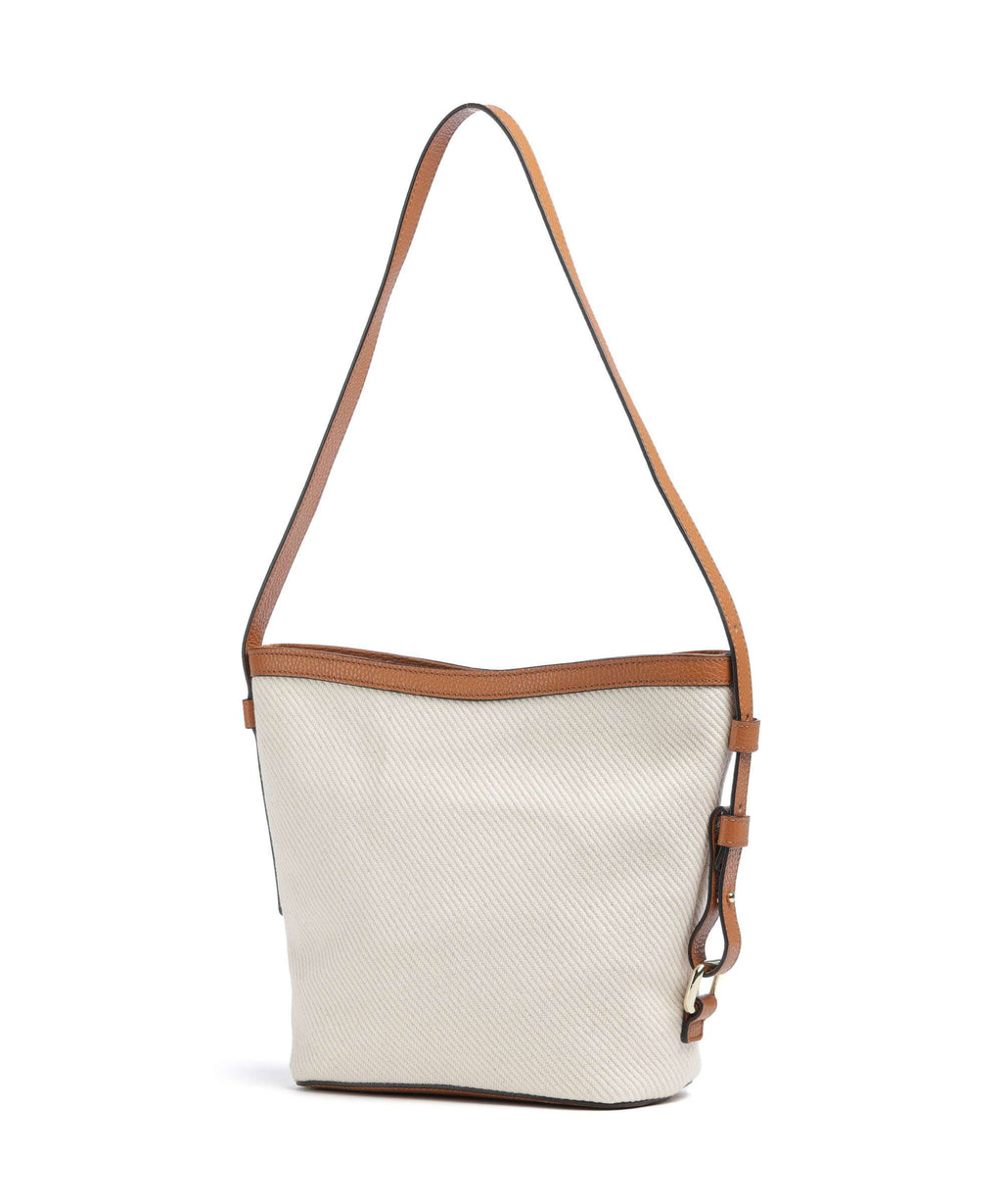 Abro Super Drill Cosmo Hobo bag ivory/cuoio