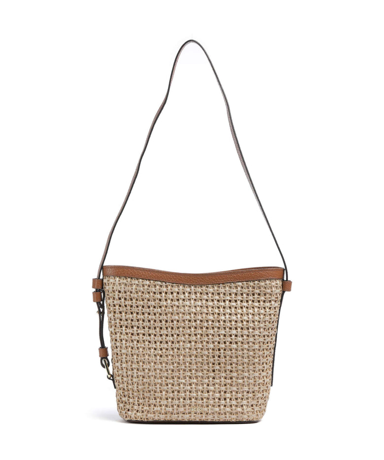 Abro Raffia Cordino Cosmo Bucket bag caramel/cognac