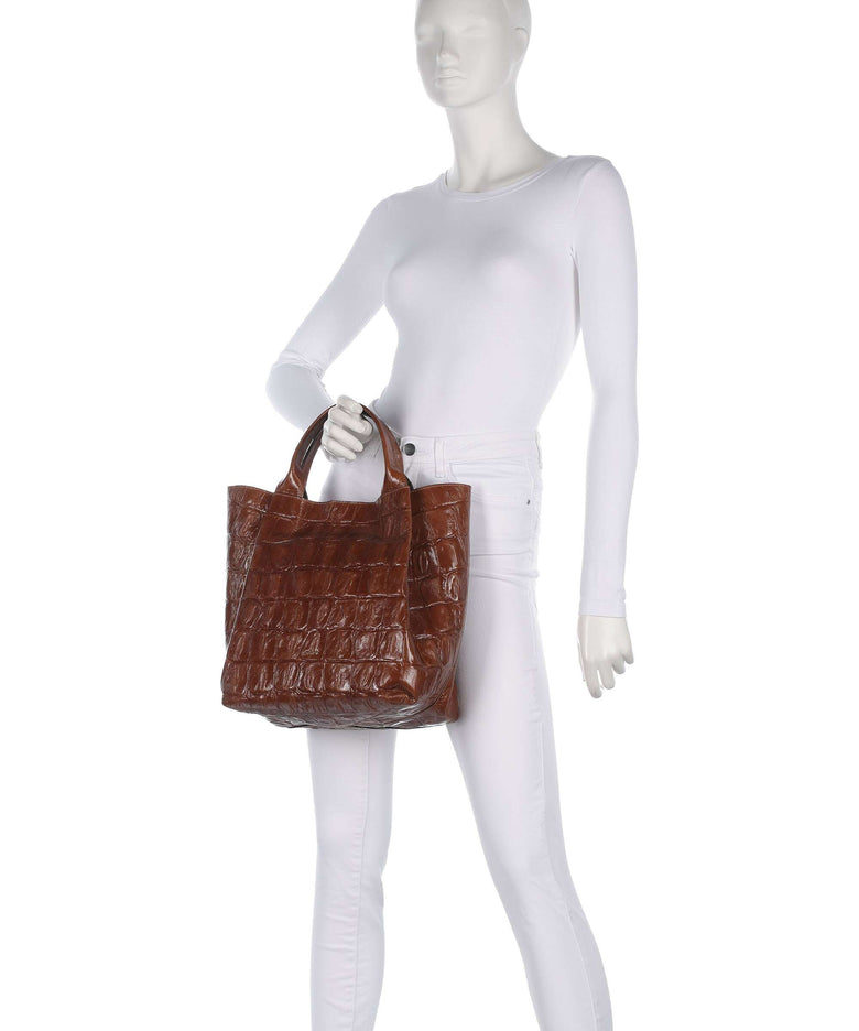 Abro Maxi Cocco Essential Medium Handbag caramel/cognac