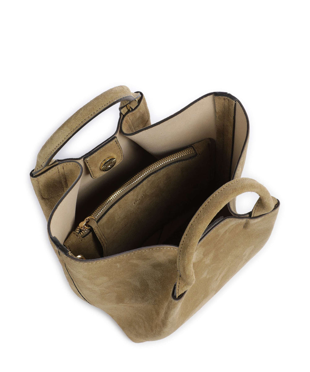 Abro Suede Essential Small Handbag mud