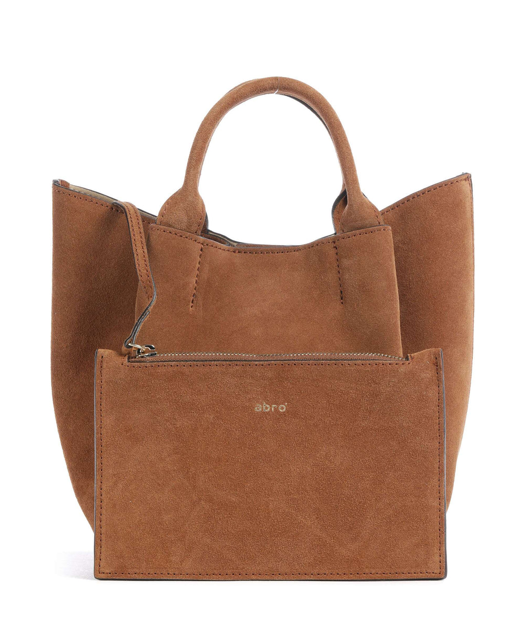 Abro Suede Essential Small Handbag cuoio