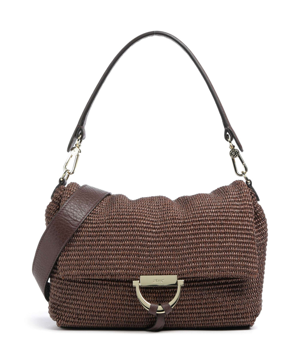 Abro Raffia Classica Temi Medium Shoulder bag wood