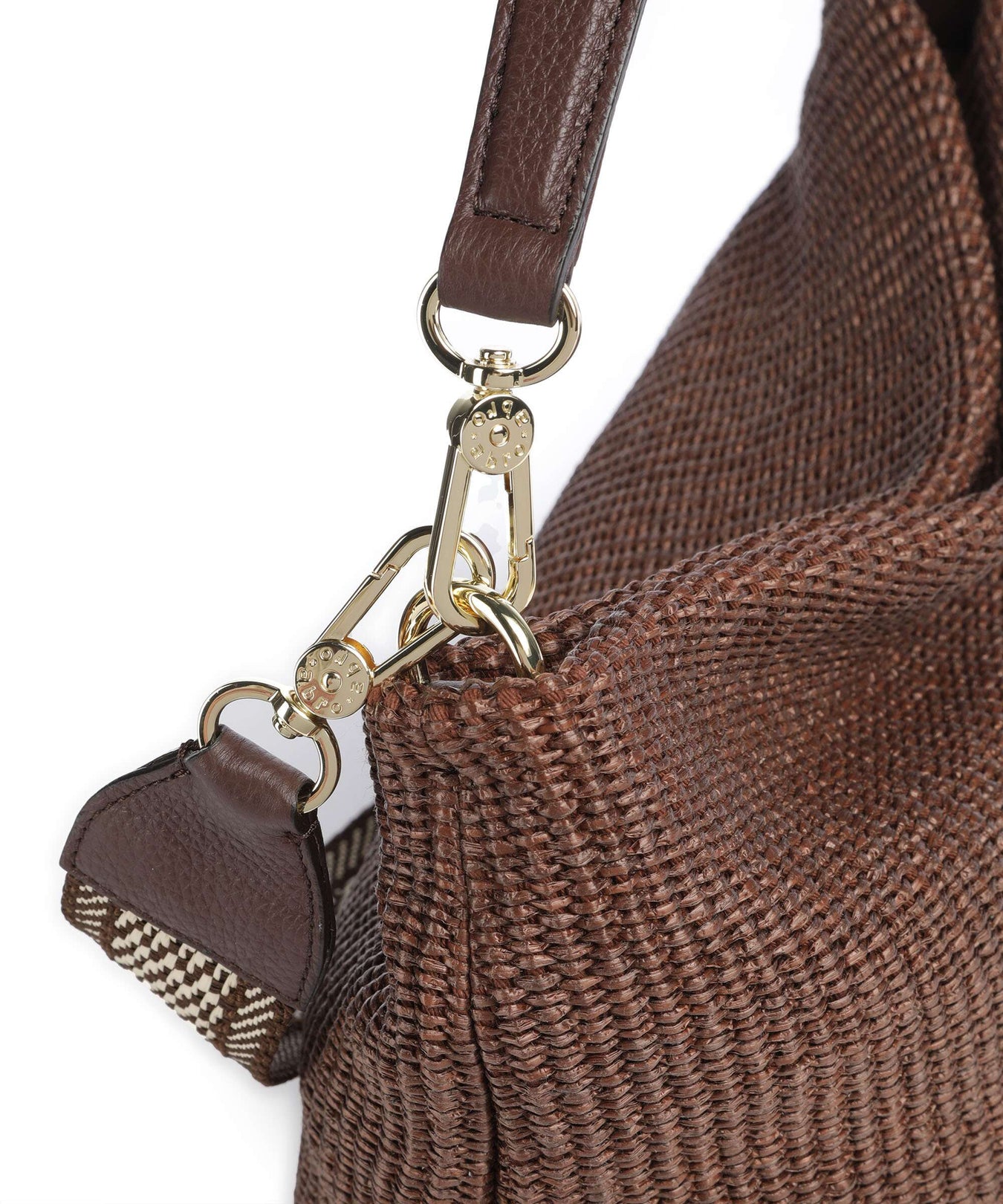 Abro Raffia Kaia Hobo bag wood