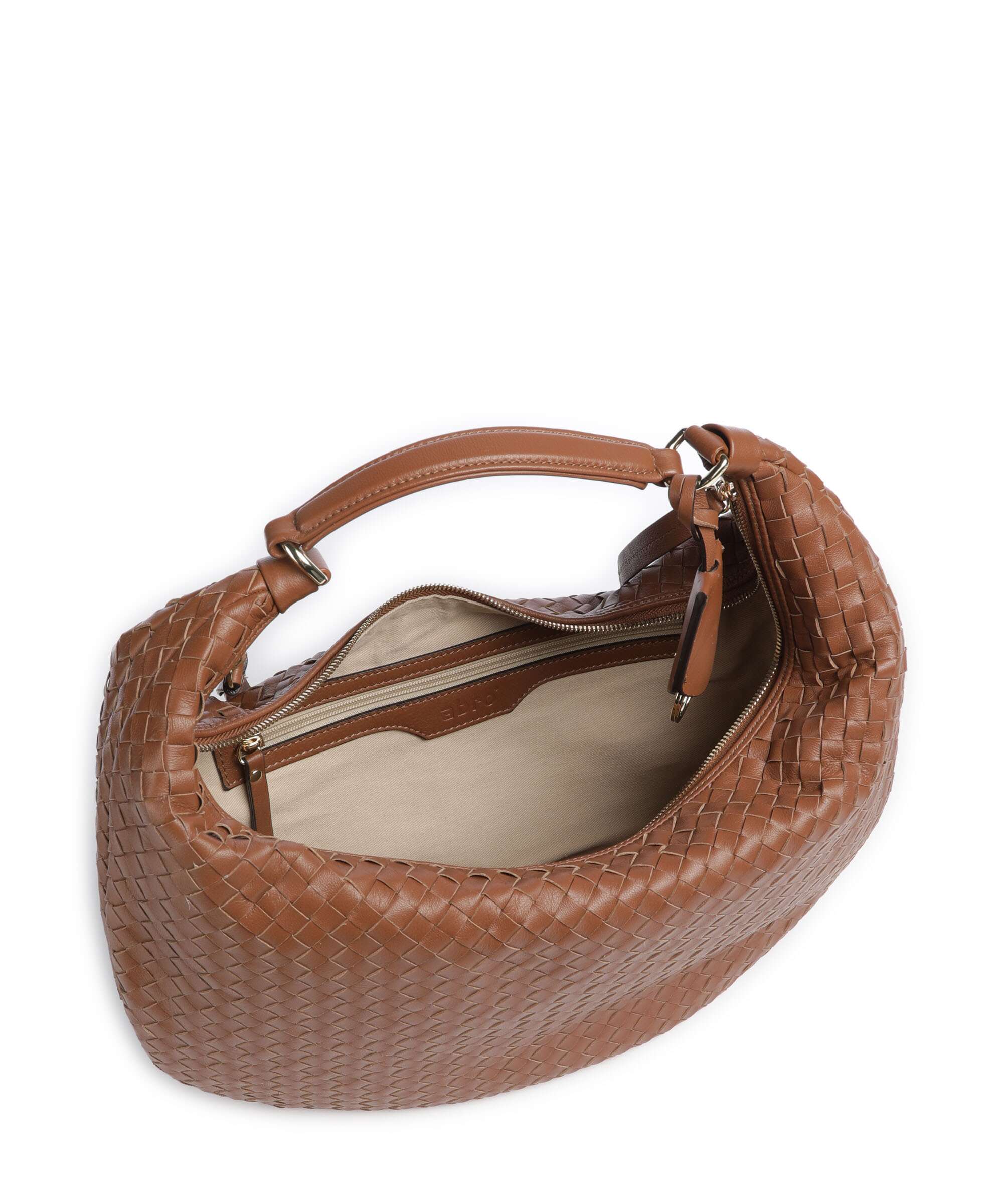 Abro Piuma Nana Hobo bag caramel/cognac