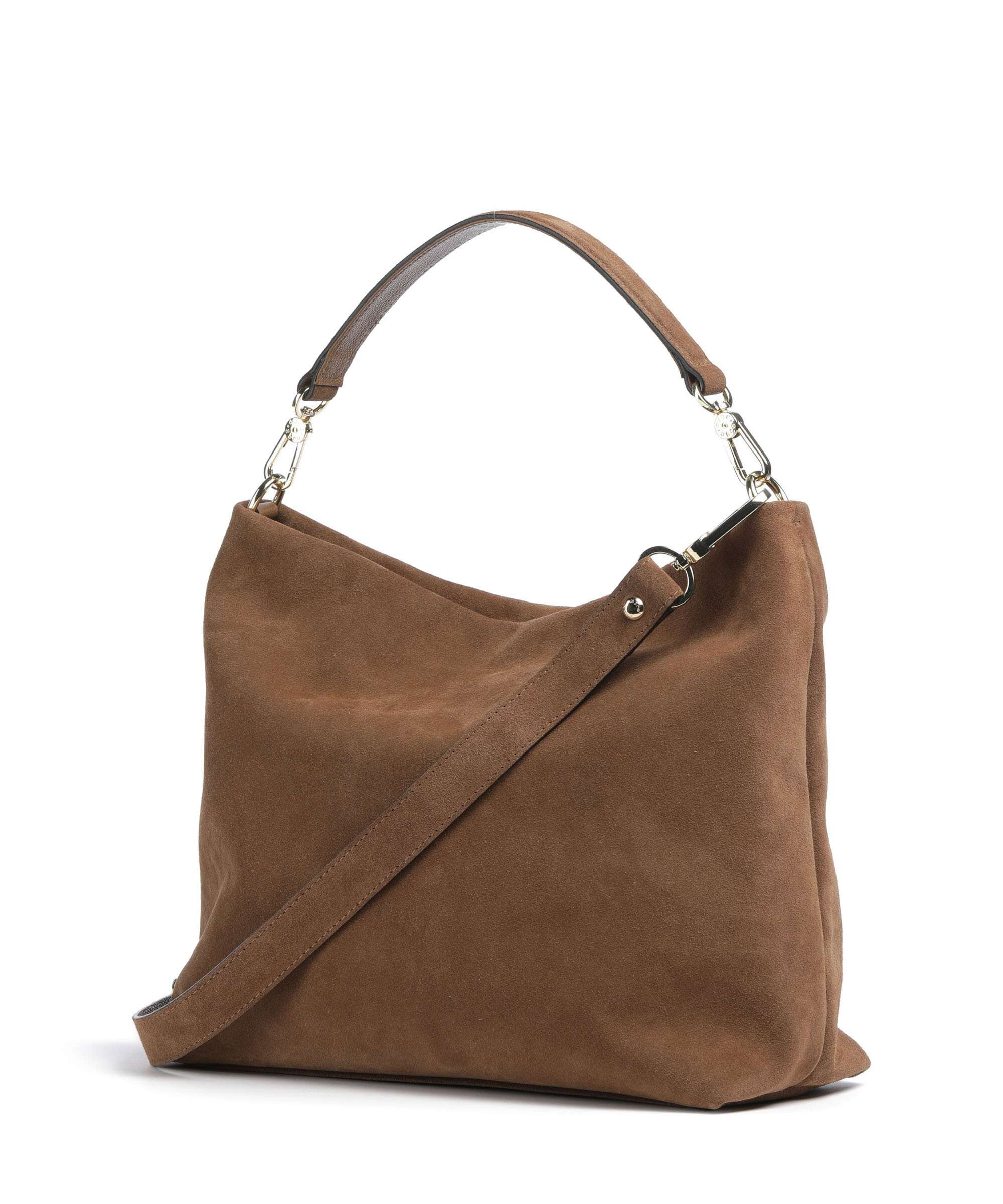 Abro Suede Kaia Hobo bag camel