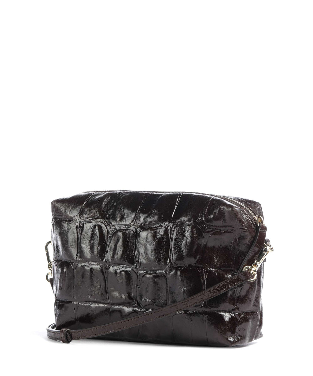 Abro Maxxi Cocco Kaia Crossbody bag dark brown
