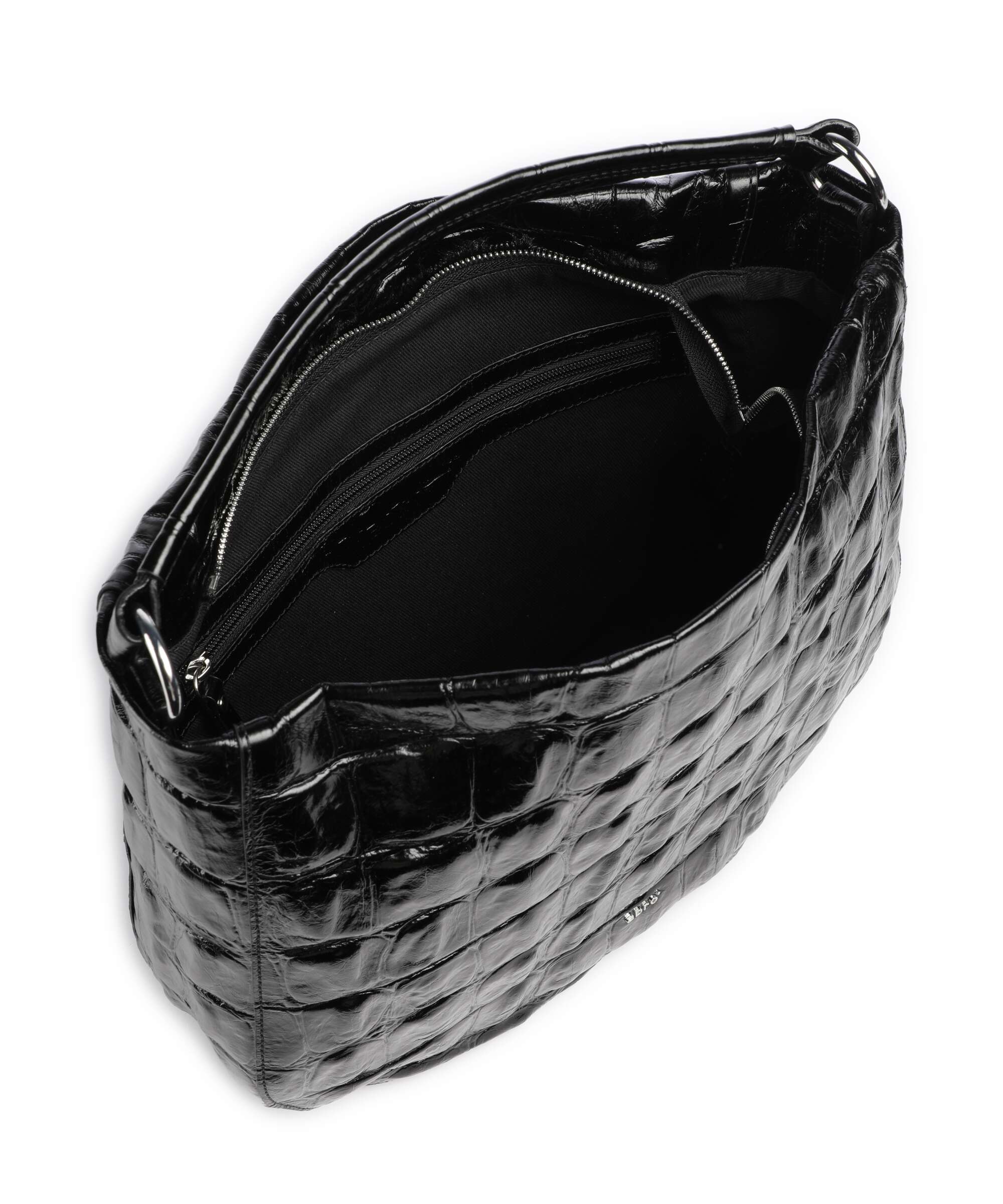 Abro Maxxi Cocco Mia Hobo bag black/nickel