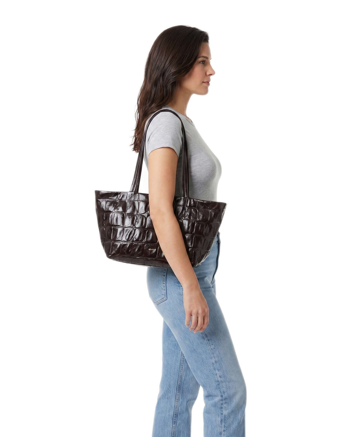 Abro Maxxi Cocco Alba Shoulder bag dark brown