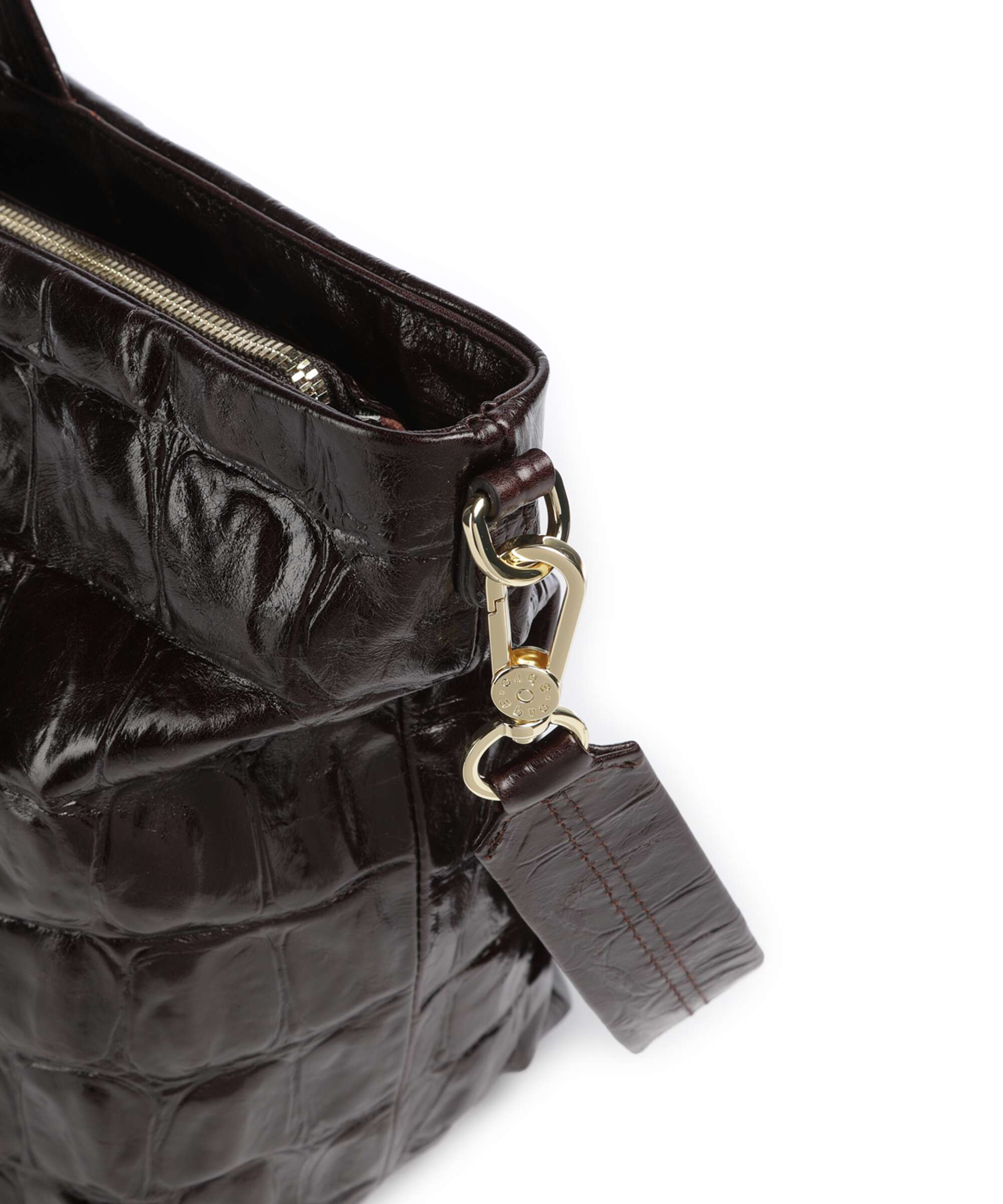 Abro Maxxi Cocco Alba Handbag dark brown