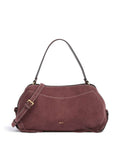 Abro Suede Necessity Small Shoulder bag burgundy