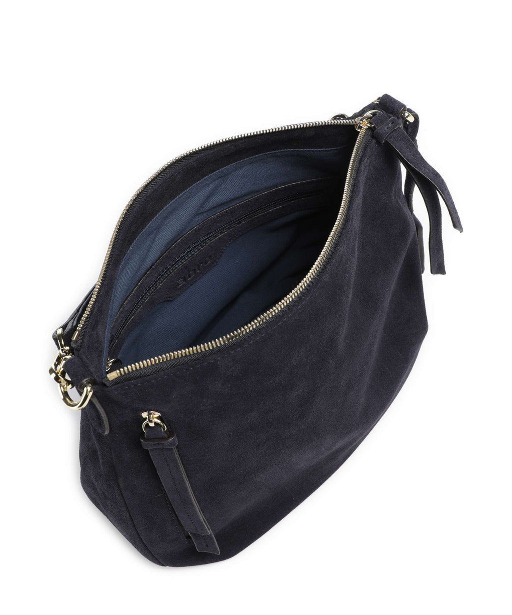 Abro Suede Juna Small Hobo bag navy