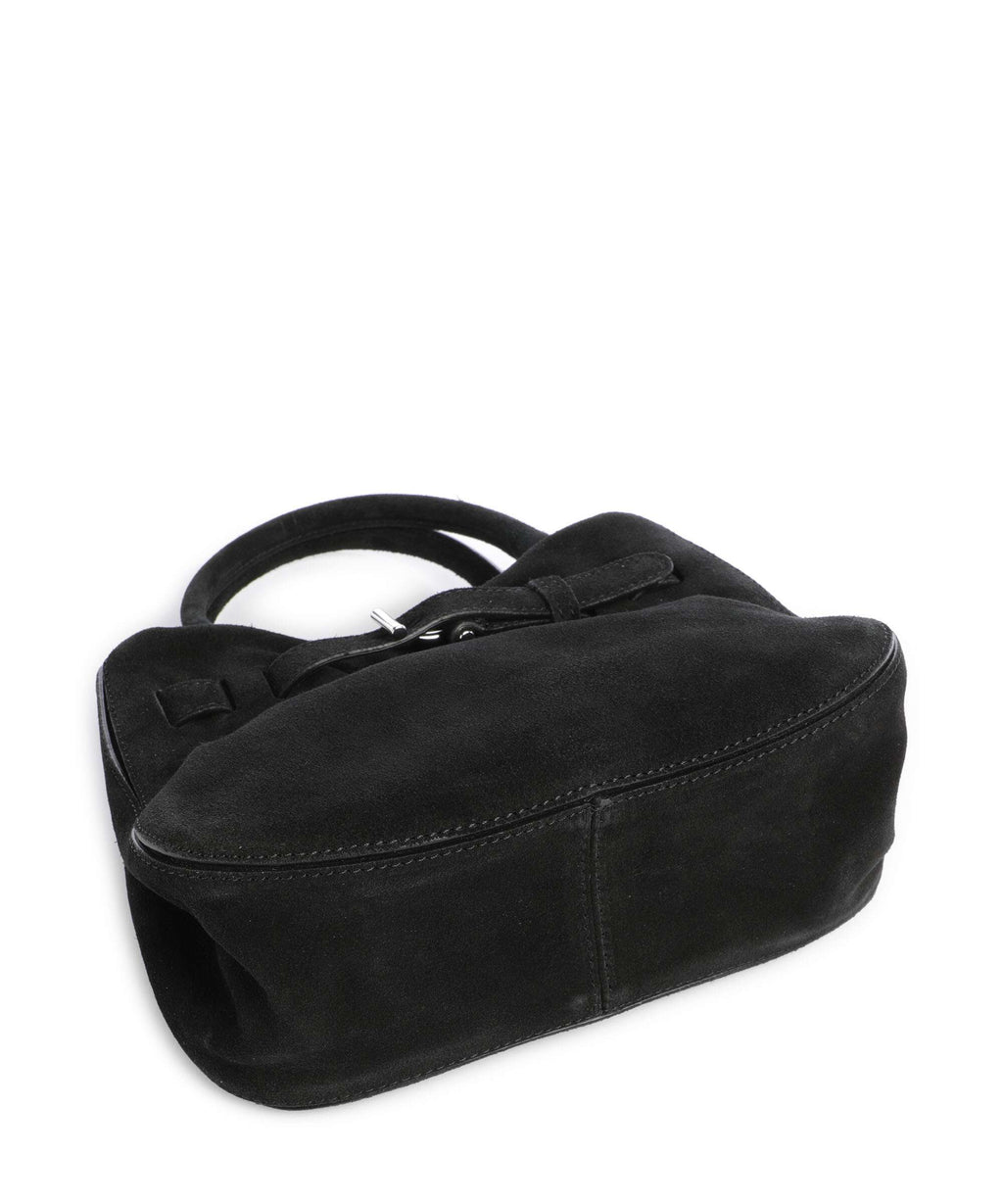 Abro Suede Jill Handbag black/nickel