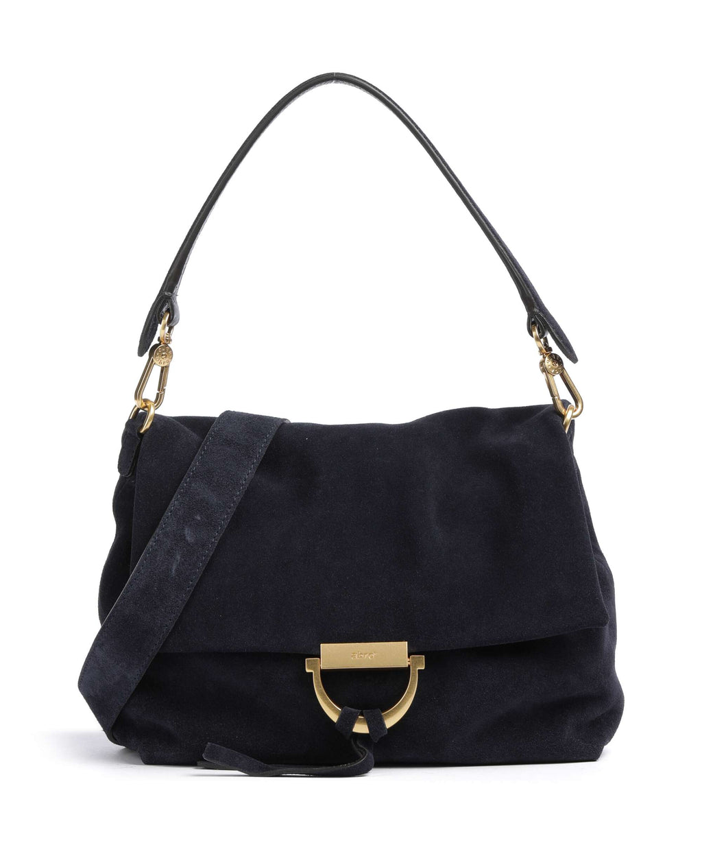 Abro Suede Temi Medium Shoulder bag navy