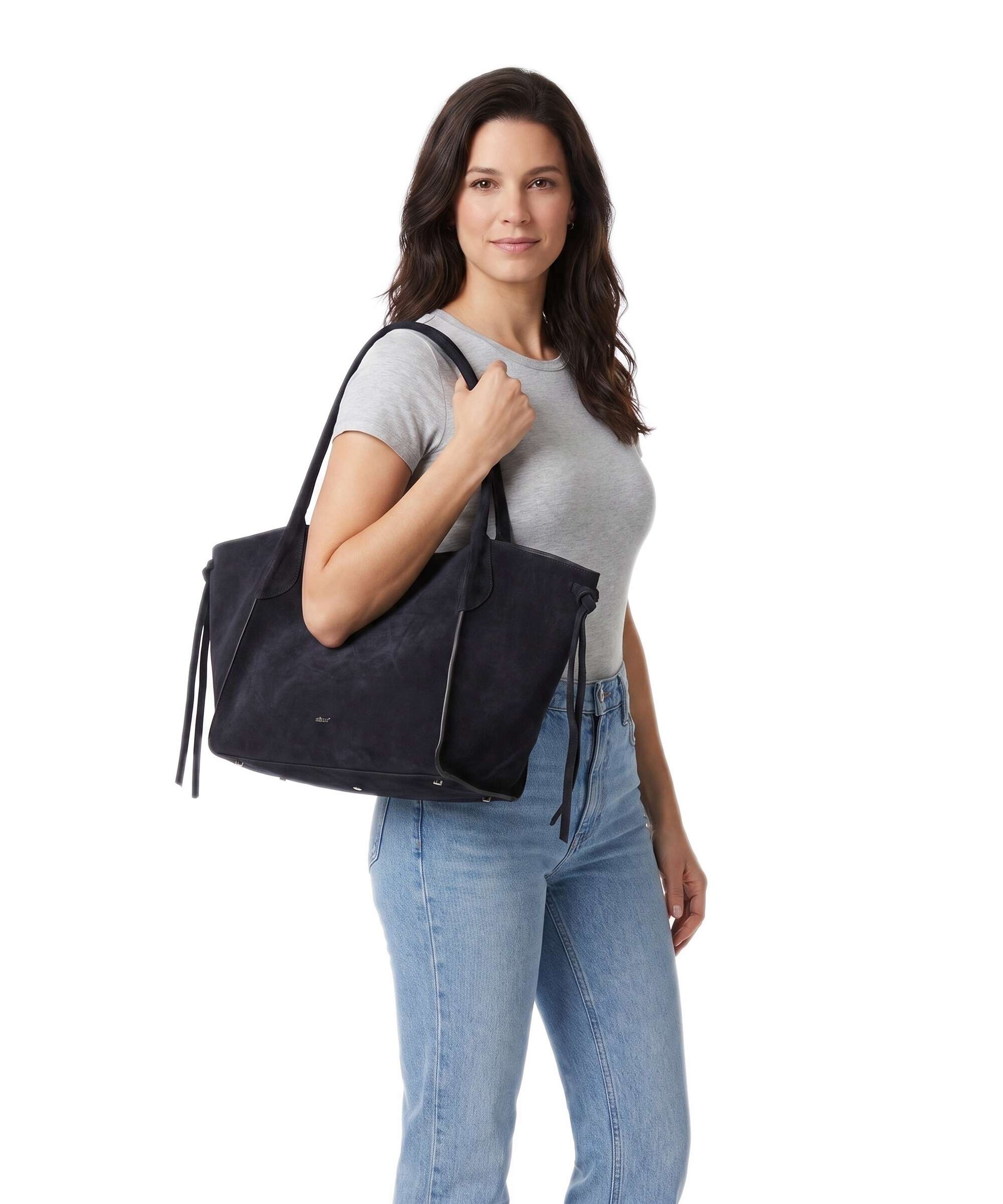 Abro Suede Vibe Big Tote bag navy