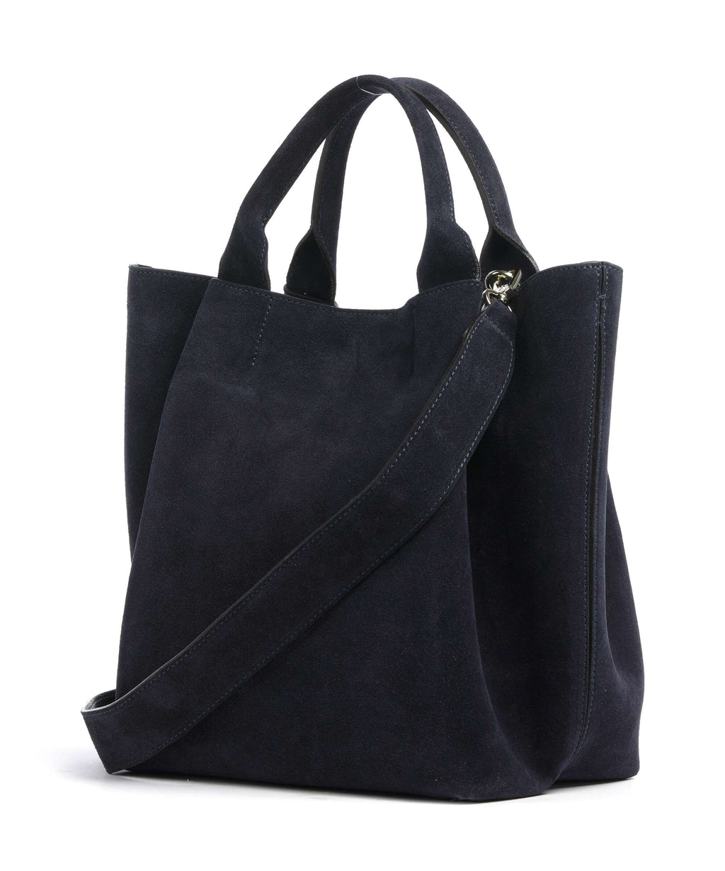 Abro Suede Essential Medium Handbag navy