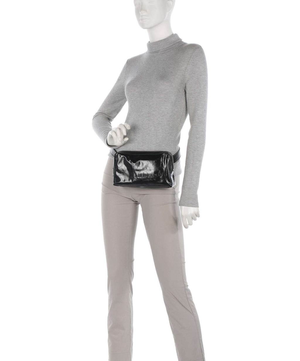 Liebeskind Elvira Paper Touch Crinkle Belt bag black