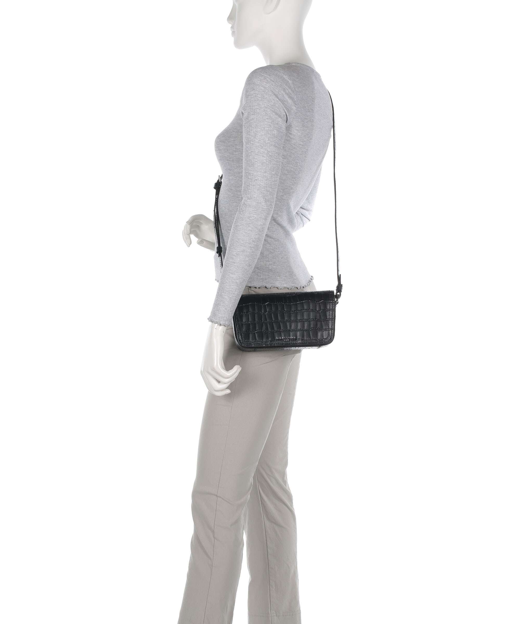 Liebeskind Chudy Croco S Crossbody bag black