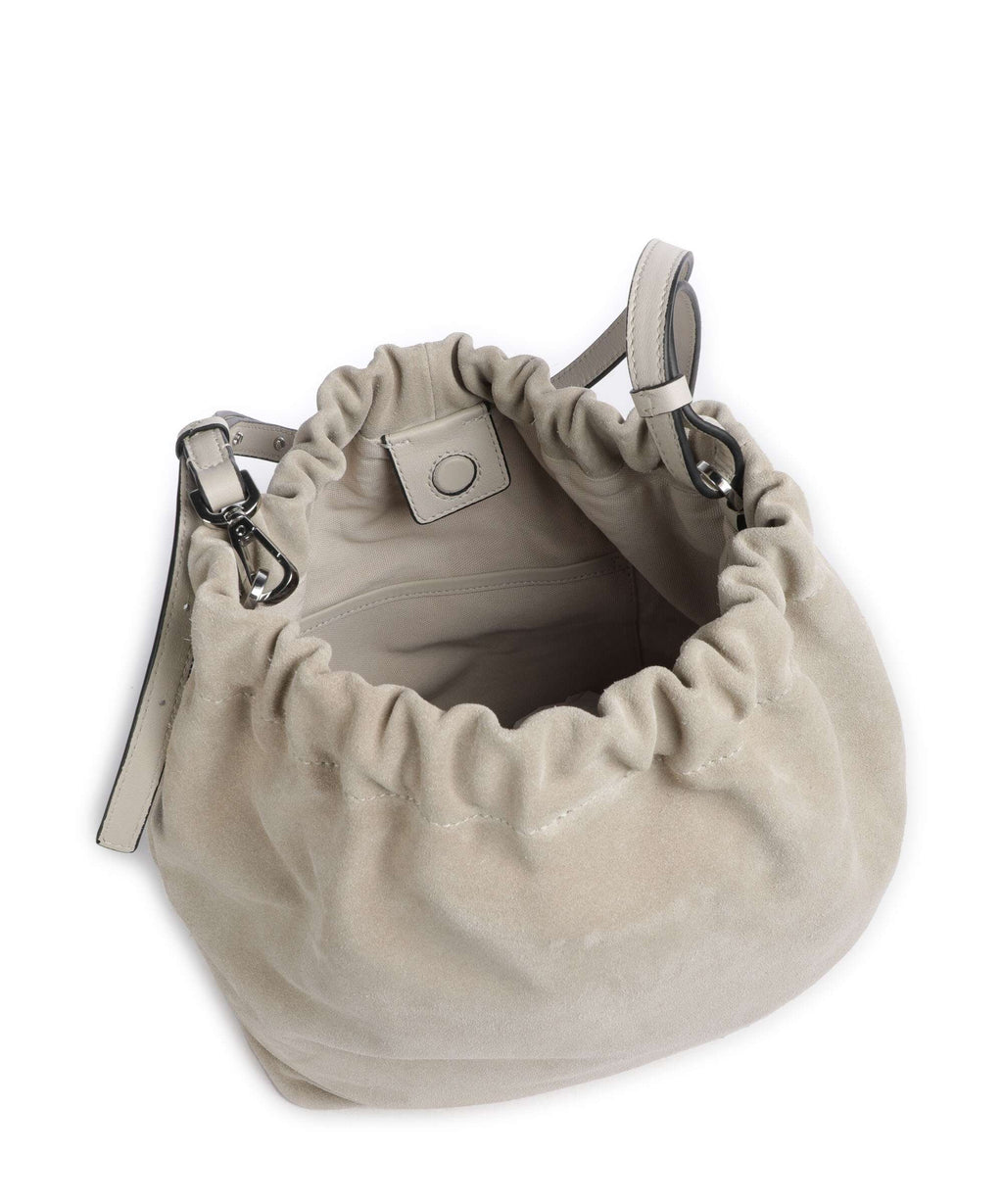 Liebeskind Cloud Suede M Hobo bag milk