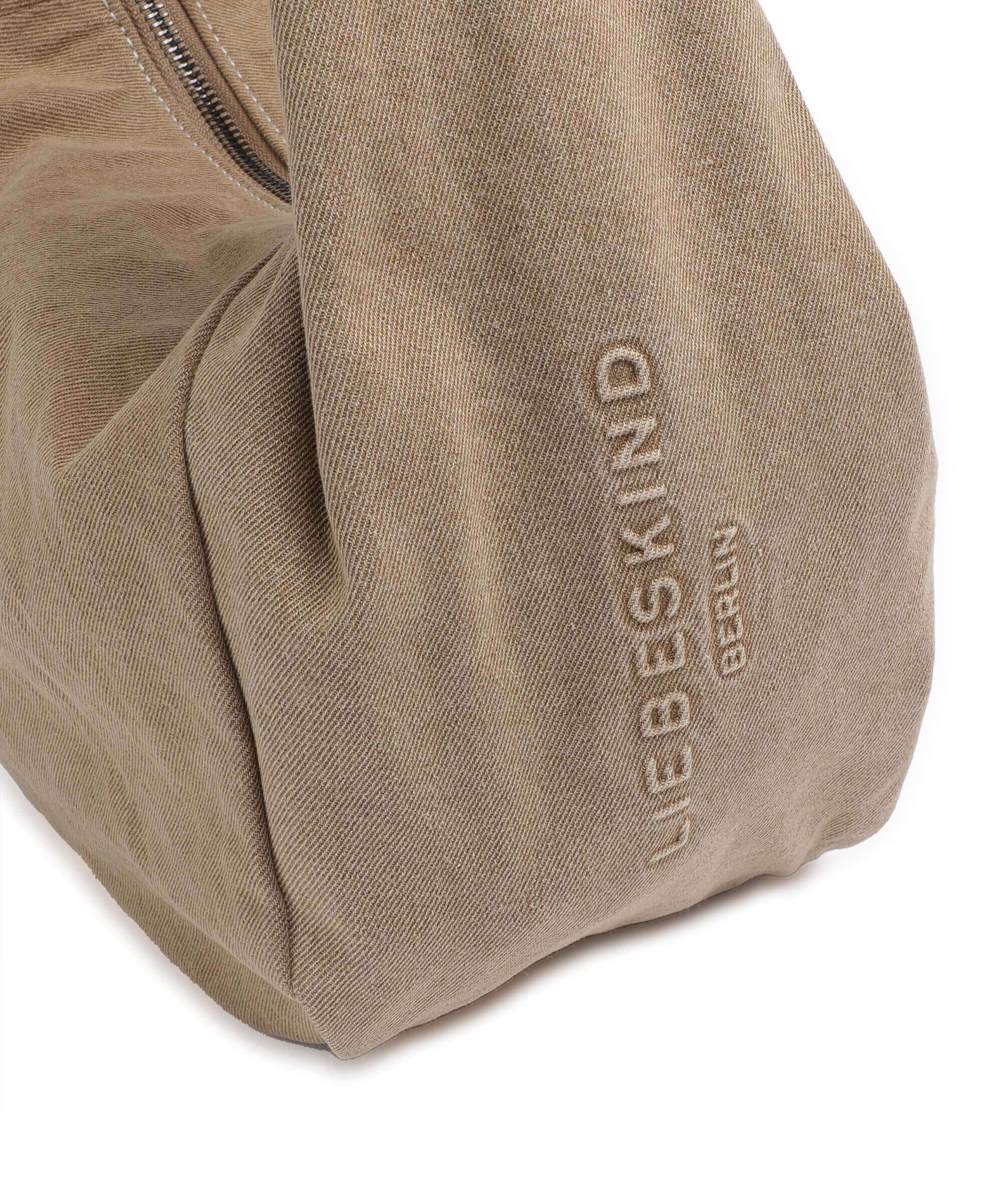 Liebeskind Farrah Denim M Hobo bag beige