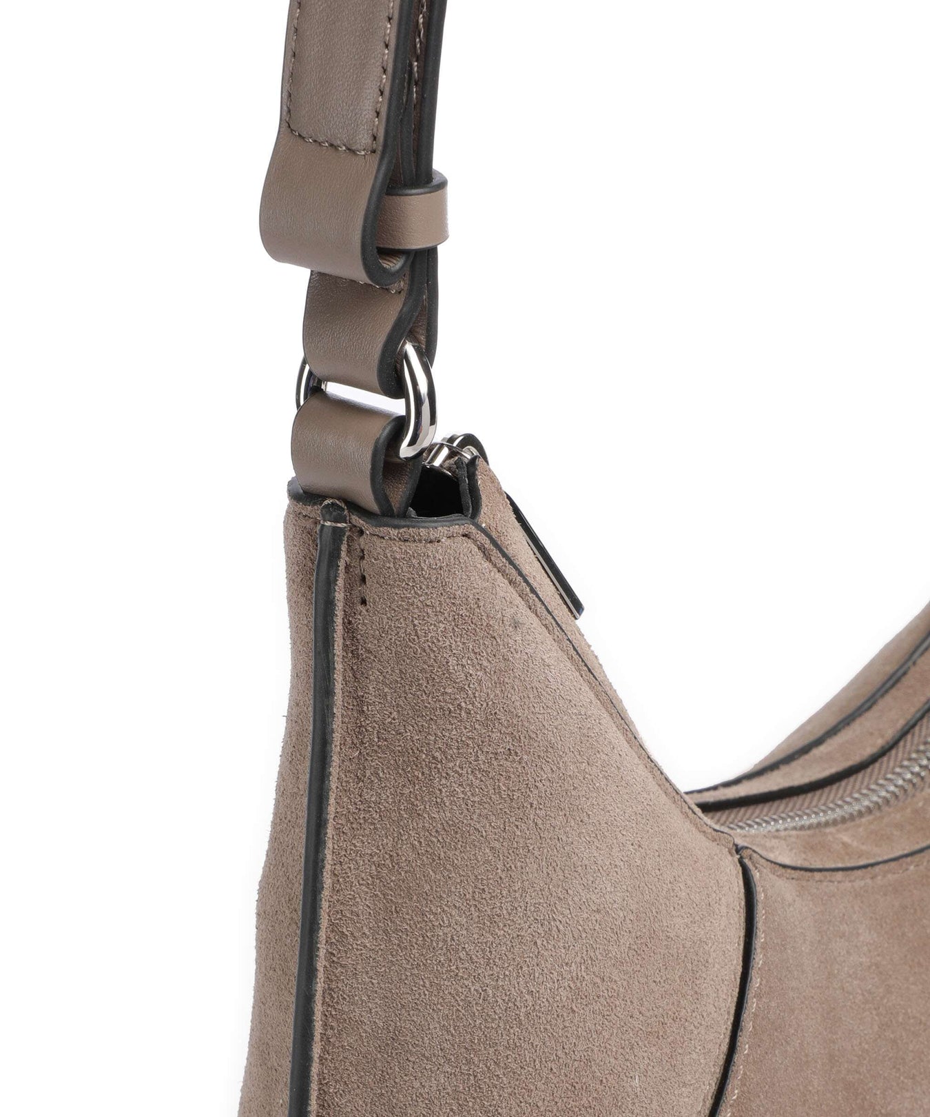 Liebeskind Lilly Suede S Hobo bag neutral gray