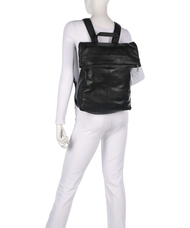 Liebeskind Elvira Sheep Natural L Rolltop backpack black