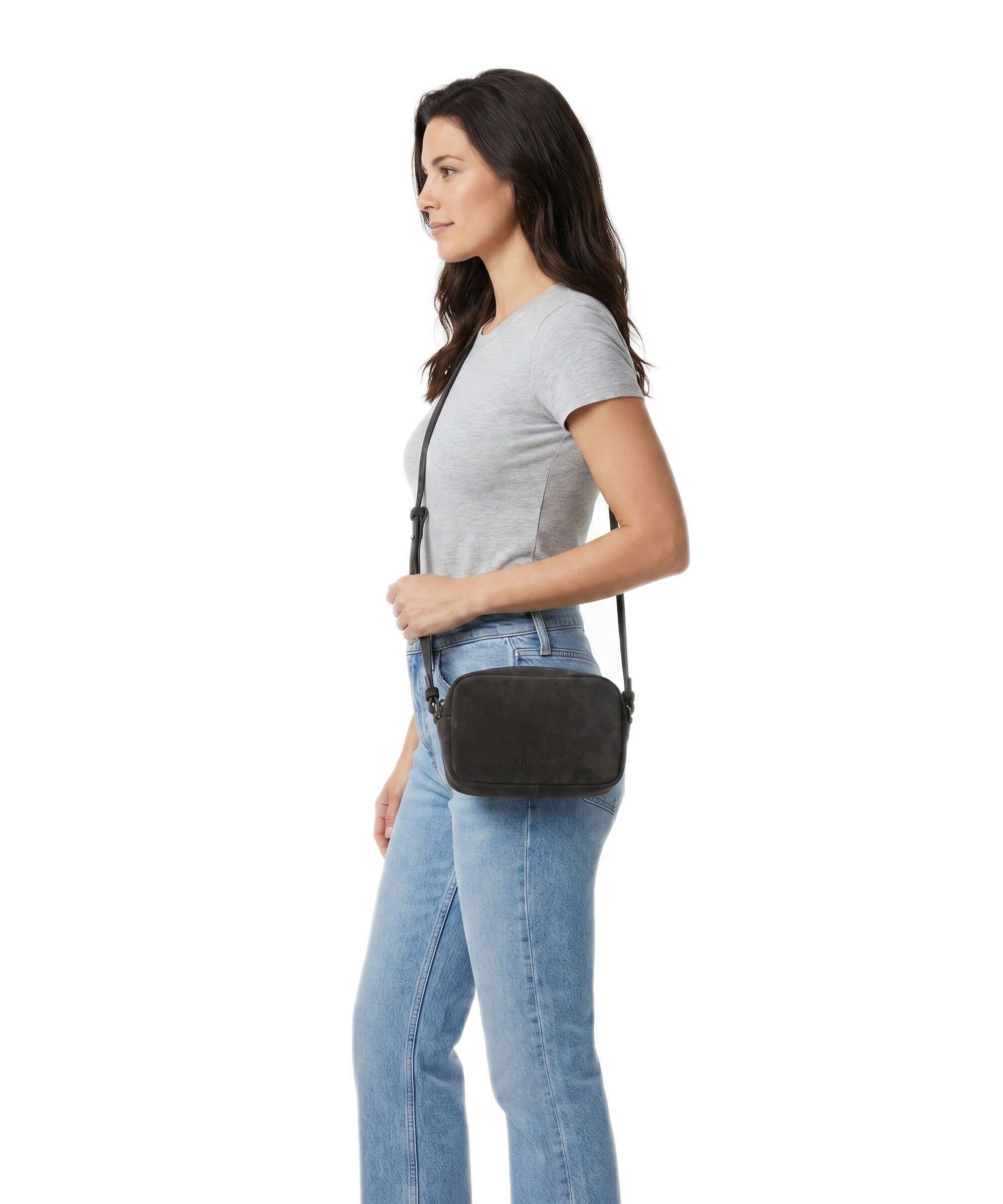 Liebeskind Ella Hydro Suede S Crossbody bag deep soil