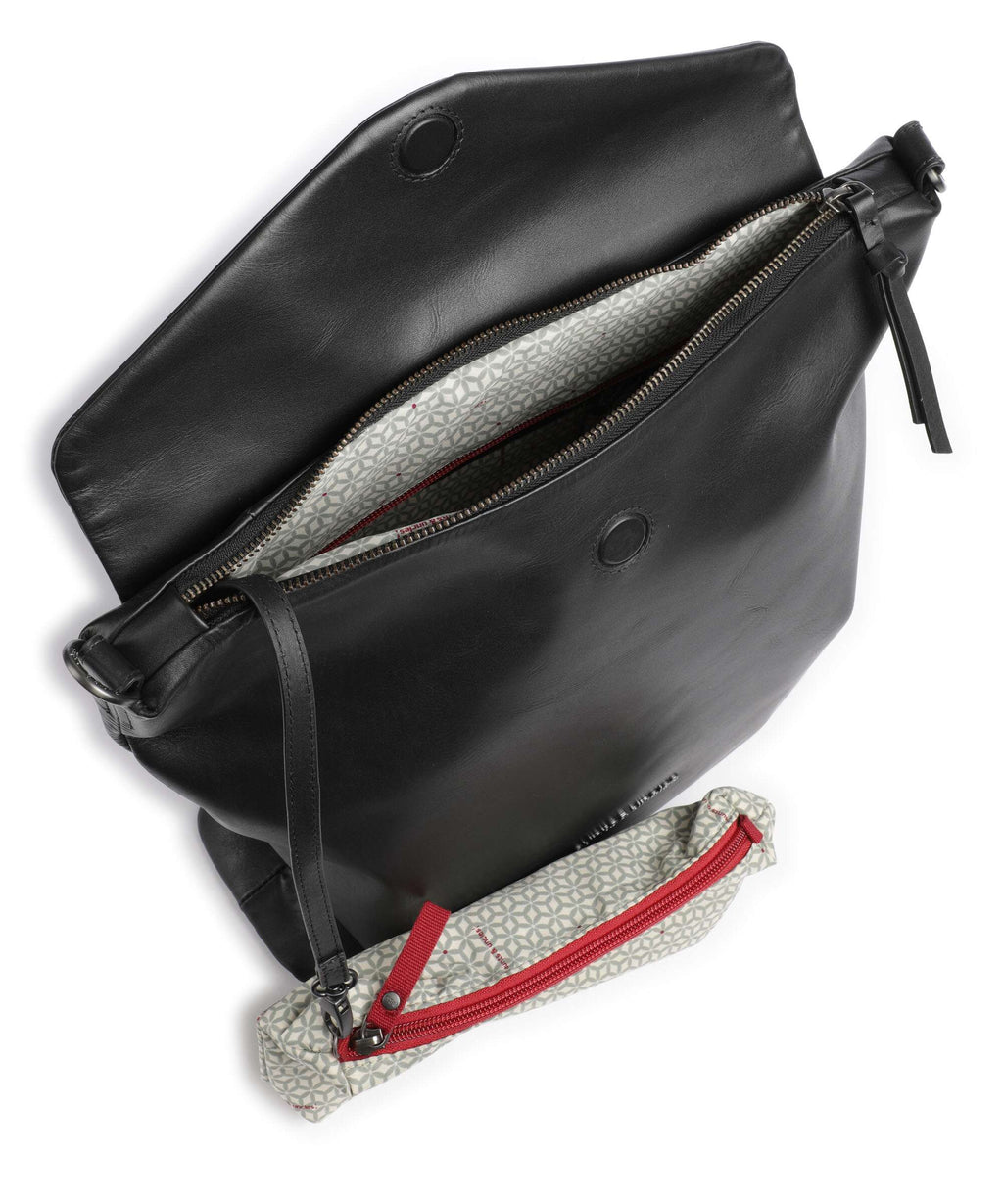 Aunts & Uncles Jamie's Orchard Lotus Hobo bag jet black