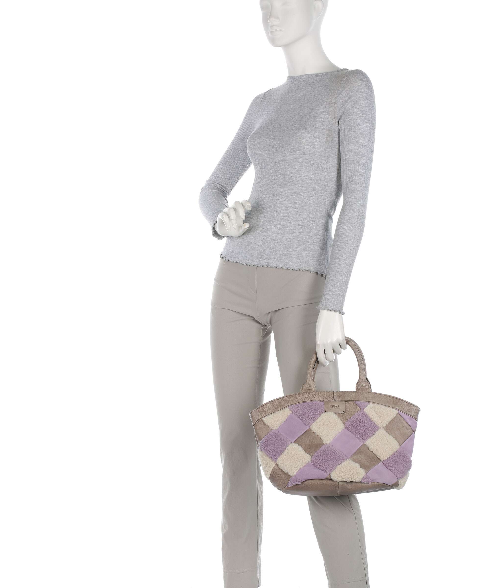 FredsBruder Check My Bag Handbag lavender teddy mix