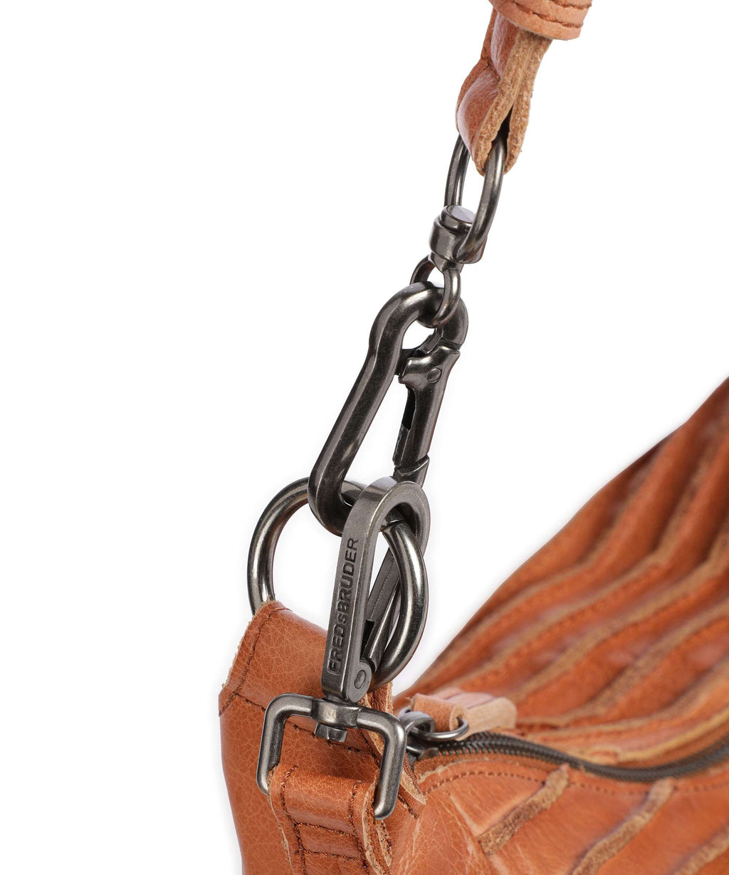 FredsBruder Bestseller Riffel Flowow Hobo bag dark caramel