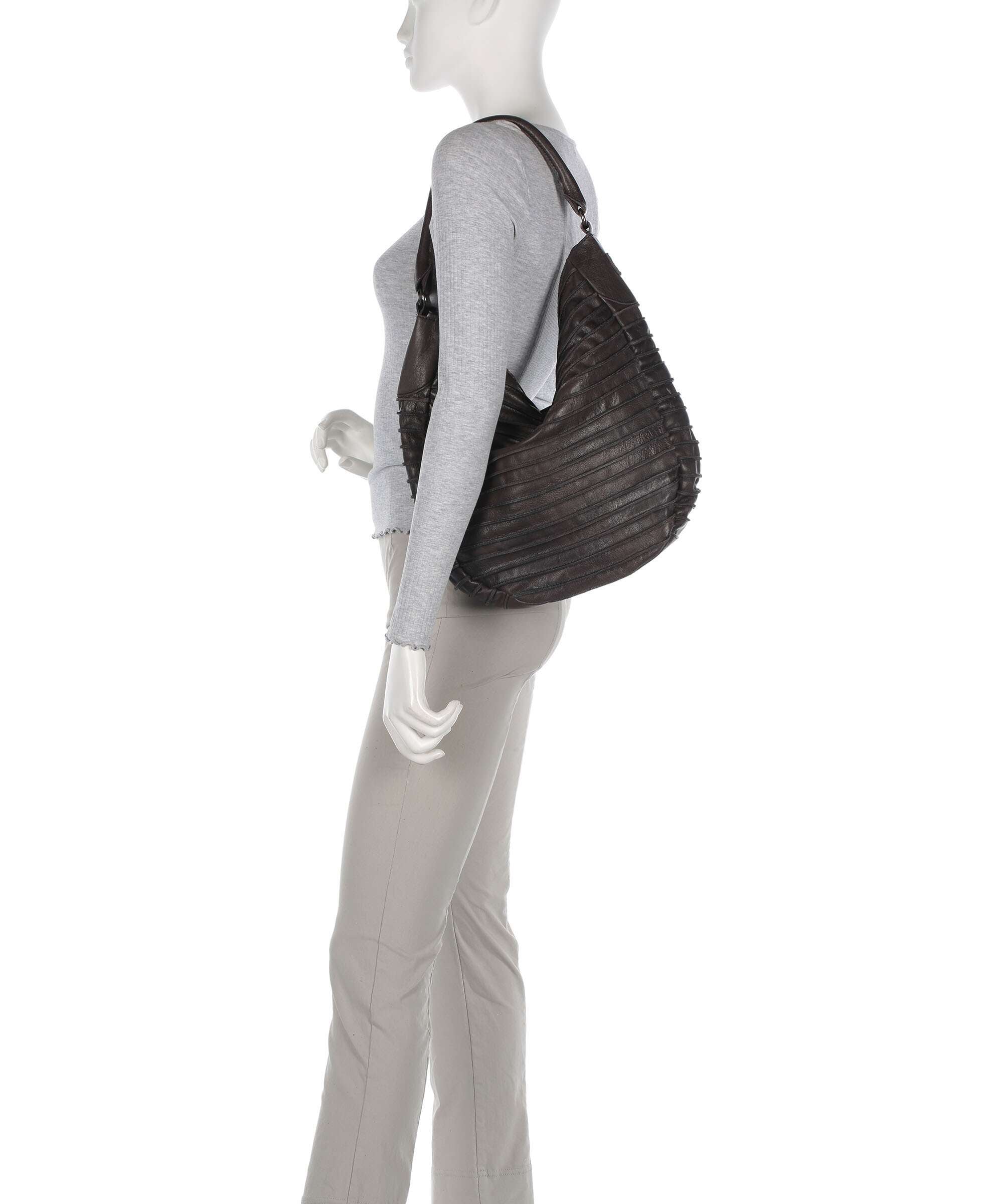 FredsBruder Bestseller Riffeltier S Hobo bag brown