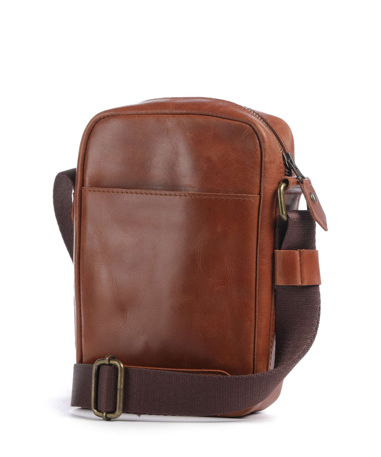 Buckle & Seam Crazy Horse Runner Crossbody bag cognac