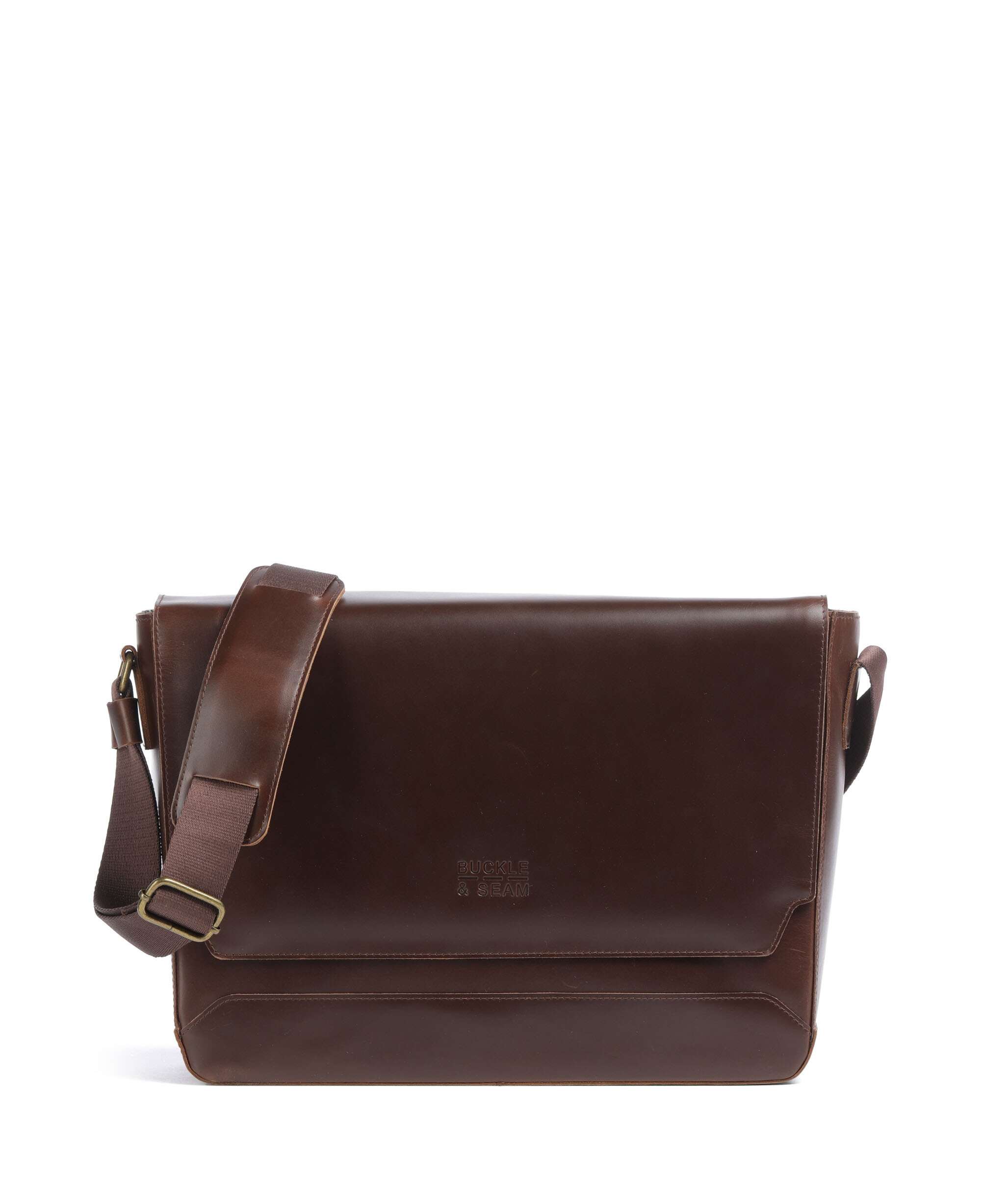 Buckle & Seam Crazy Horse Times Messenger bag brown