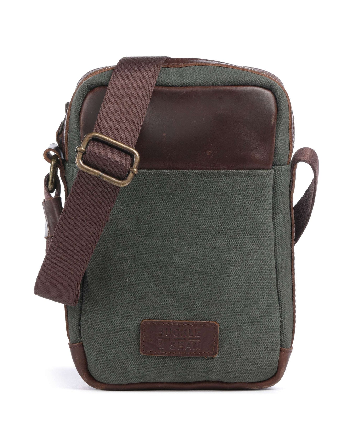Buckle & Seam Runner Crossbody bag green