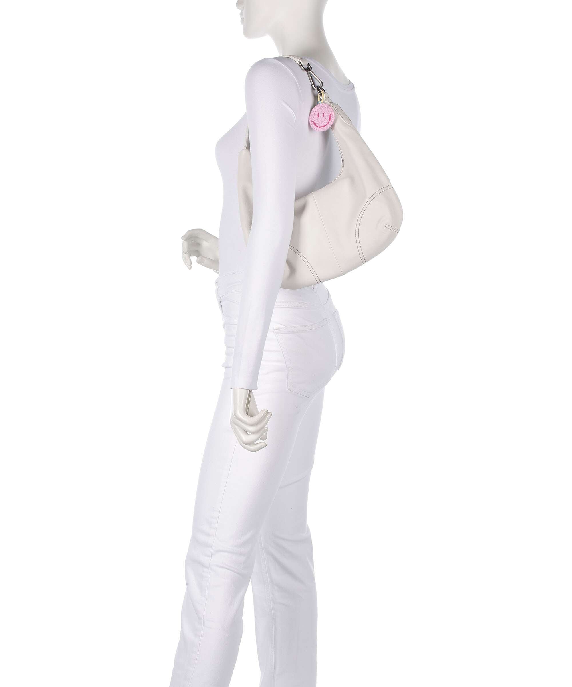FredsBruder Take A Smile Midi Hobo bag marshmallow