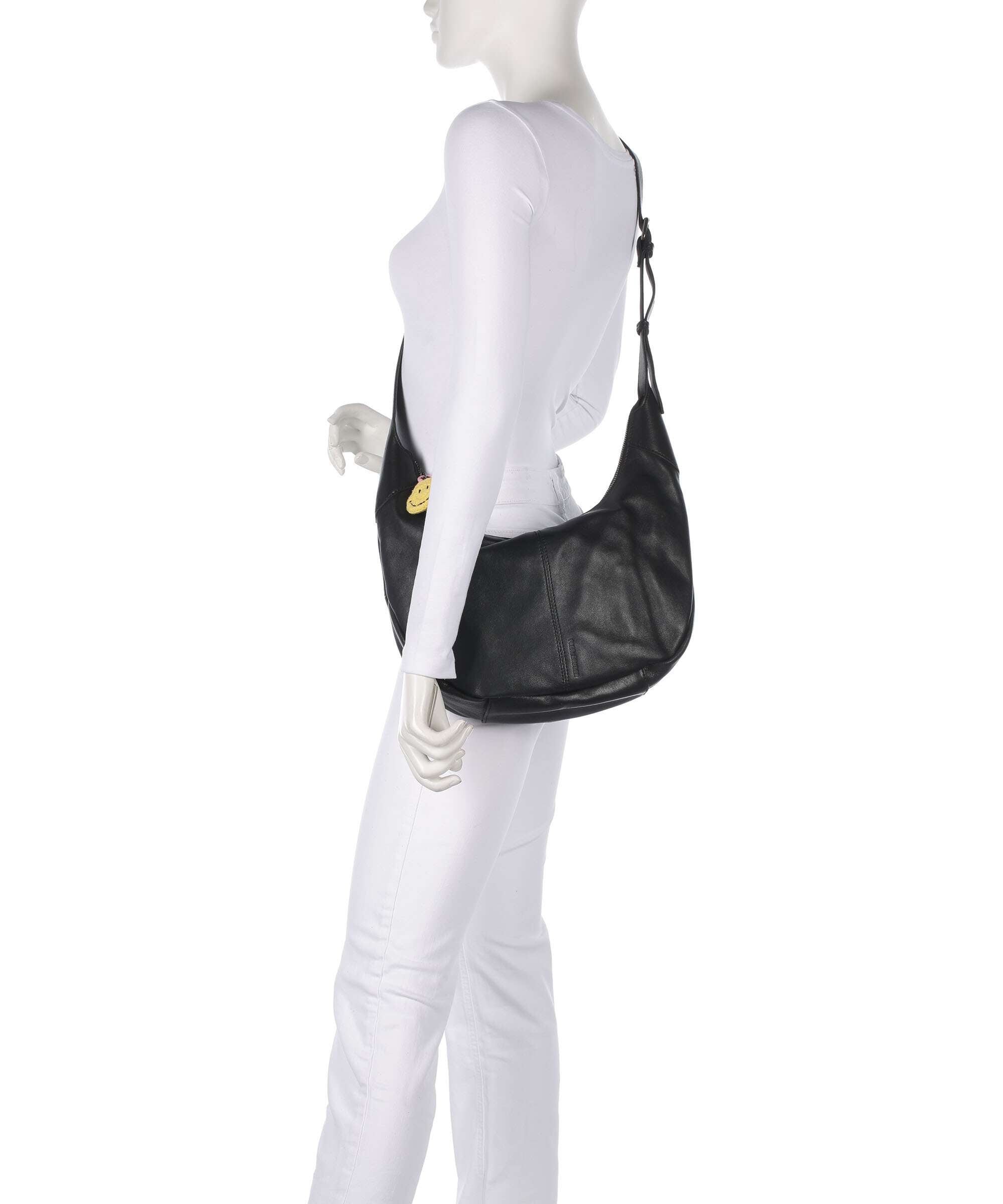 FredsBruder Take A Smile Big Hobo bag black