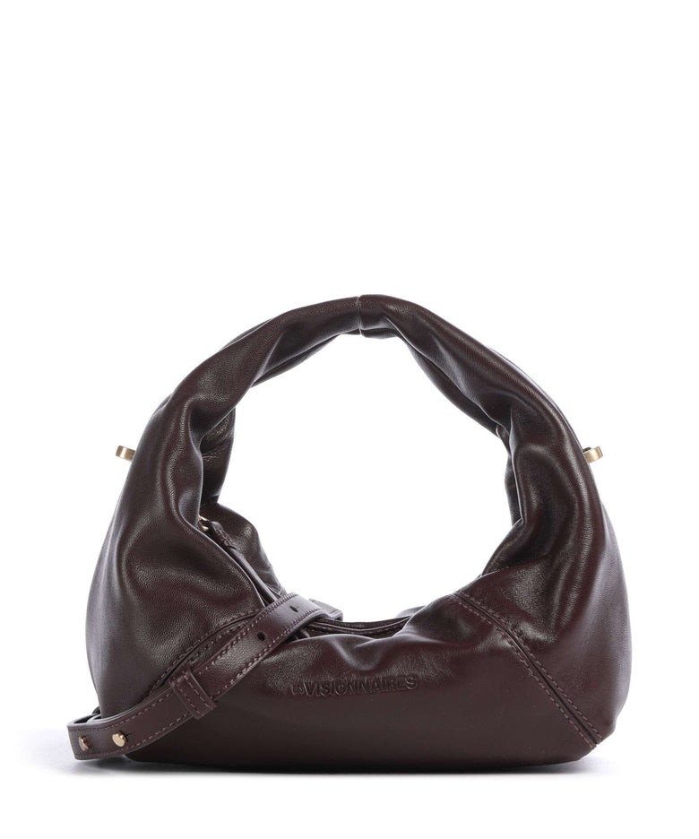 Les Visionnaires Greta Icon Crinkle Silky Handbag vinyard red