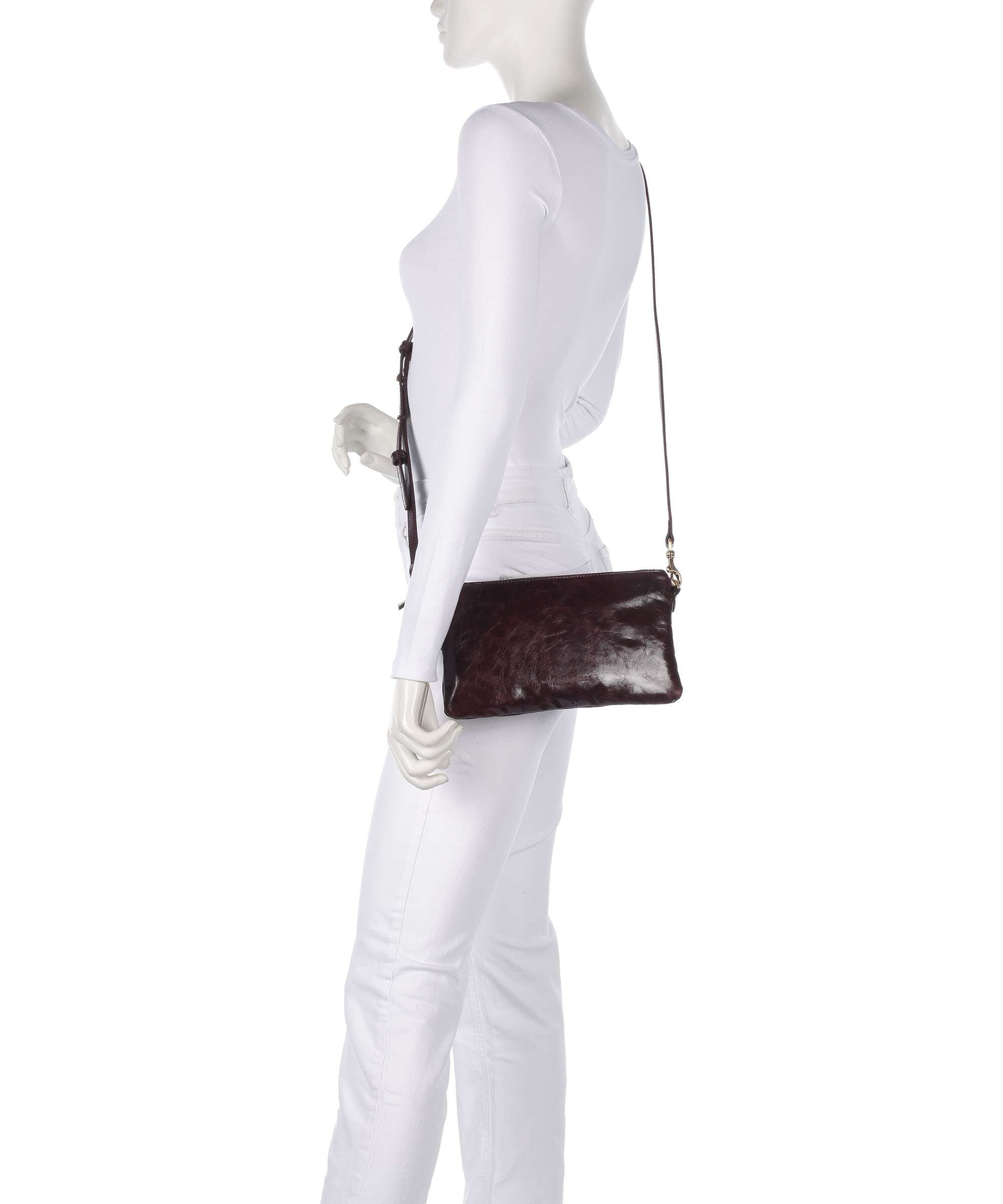Les Visionnaires Alice Crinkle Shoulder bag bordeaux red