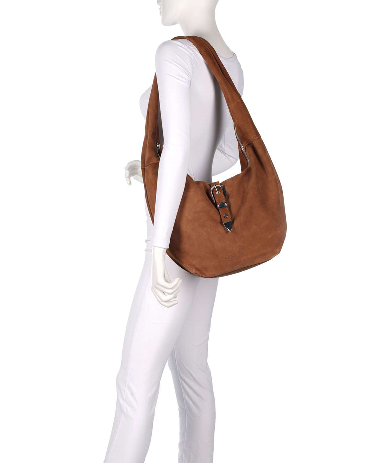 Les Visionnaires Claudine Rebel Cozy Hobo bag cognac