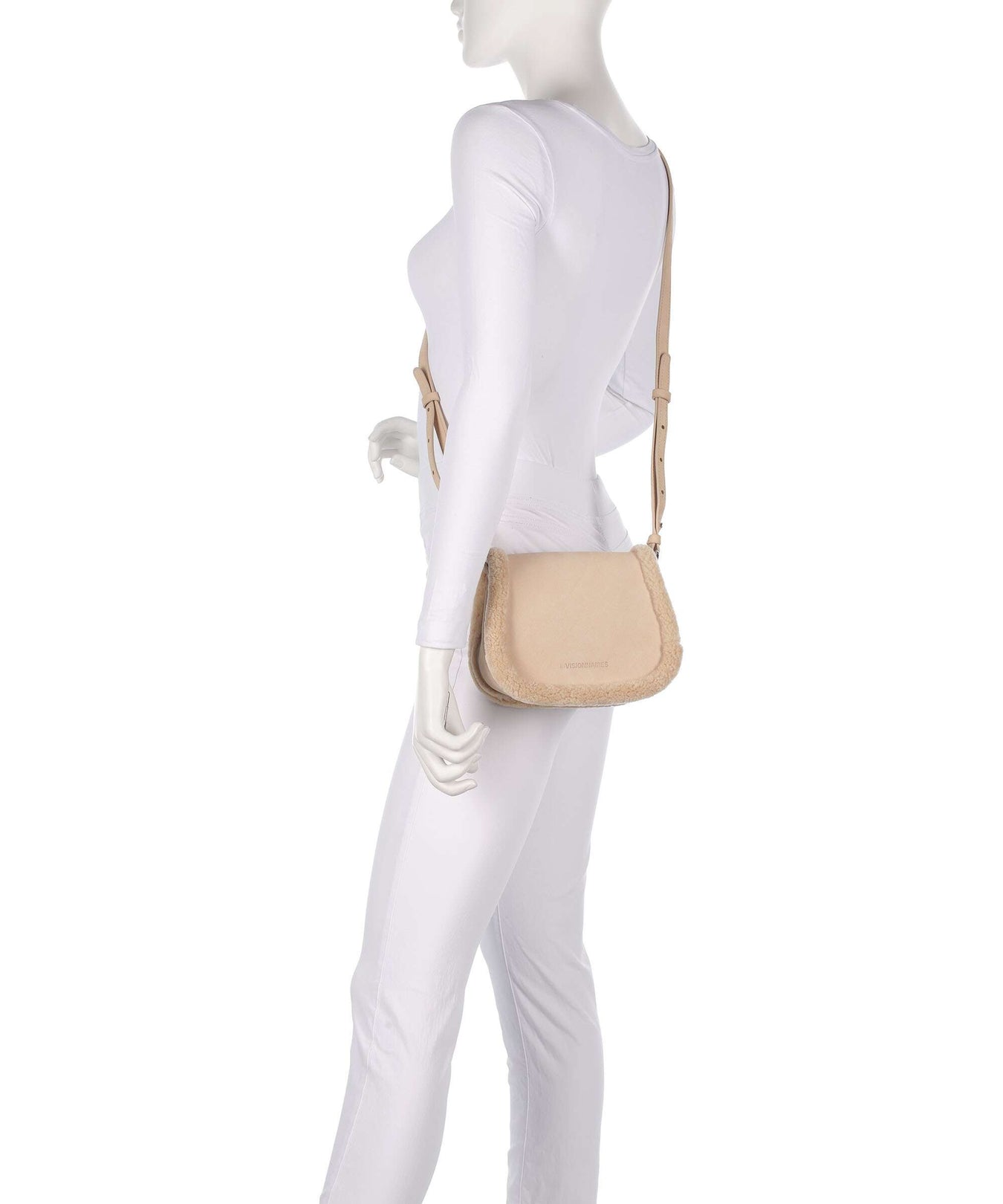 Les Visionnaires Elli Teddy Shoulder bag milky beige