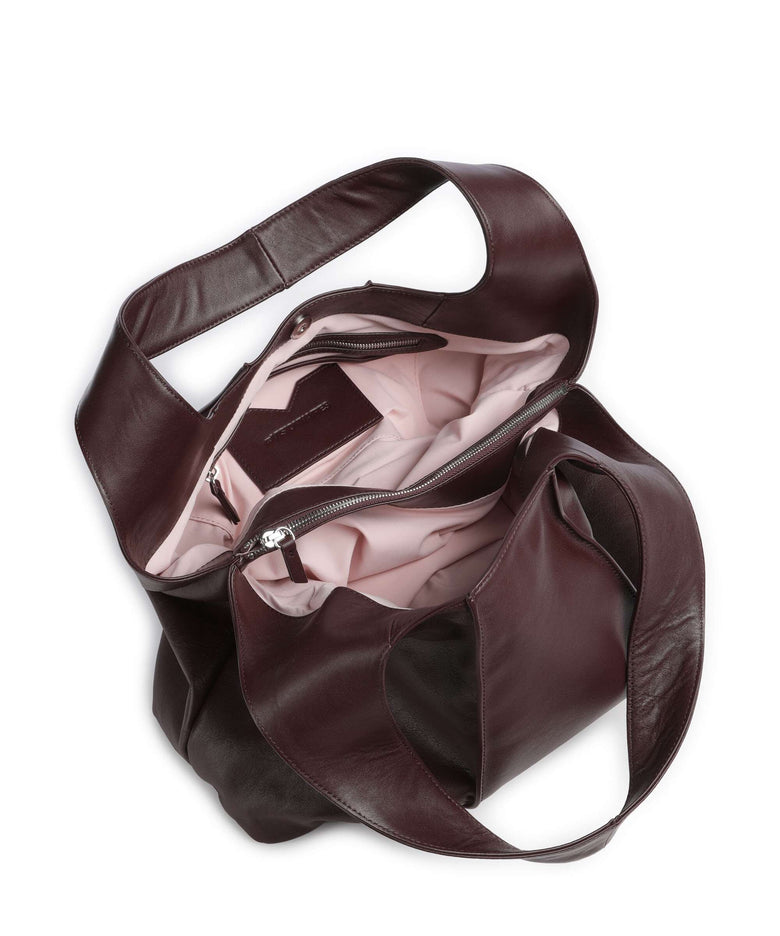 Les Visionnaires Paz Essential Silky Hobo bag aubergine