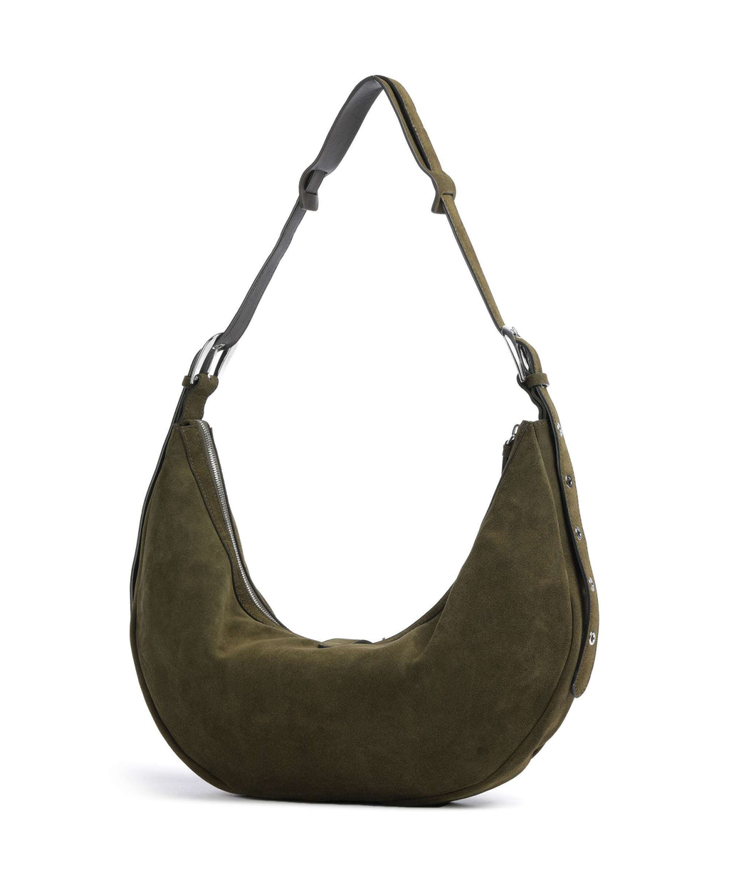 Les Visionnaires Enya Rebel Cozy Hobo bag deep jungle