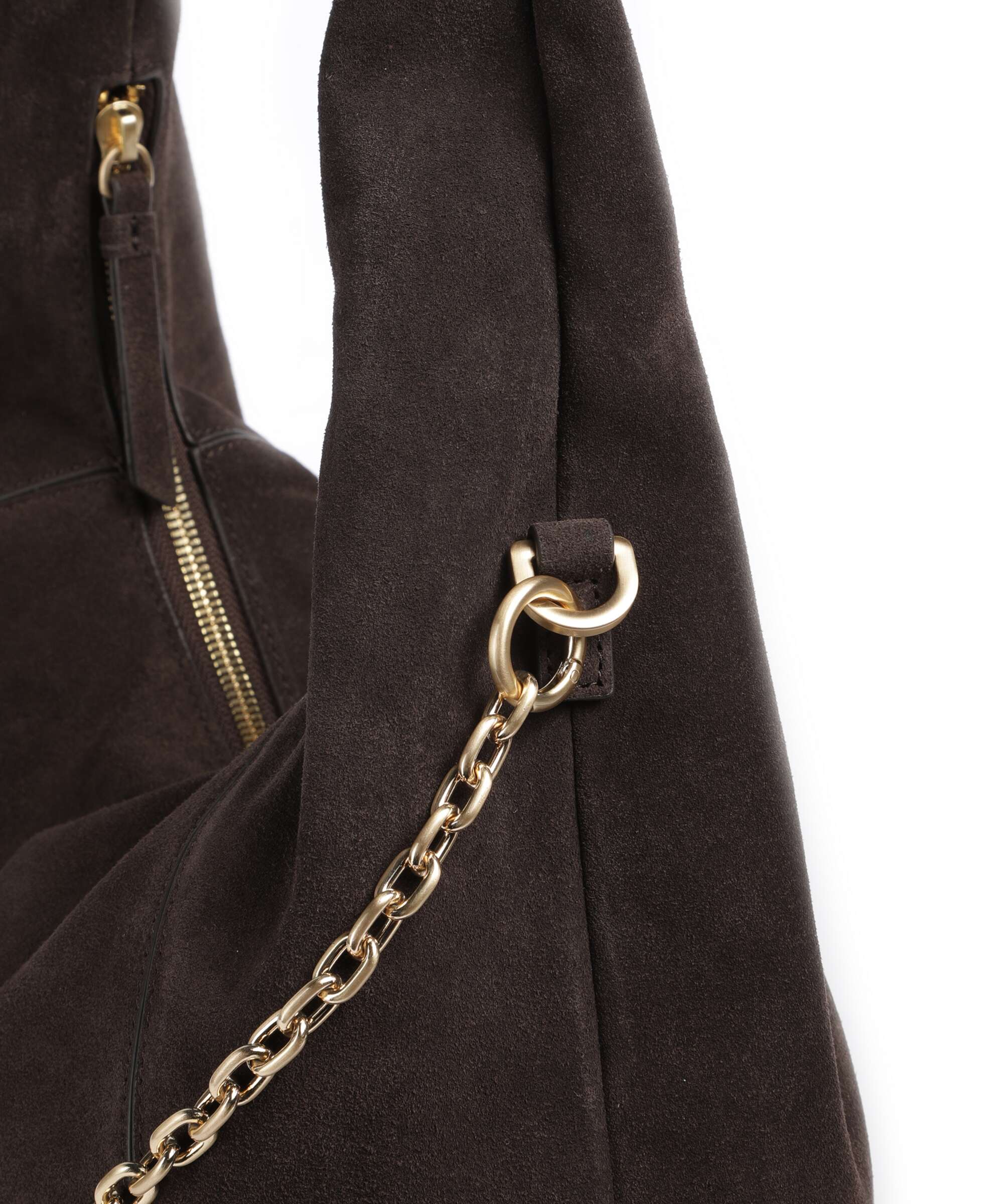 Les Visionnaires Jade Cozy Chain Hobo bag dark brown