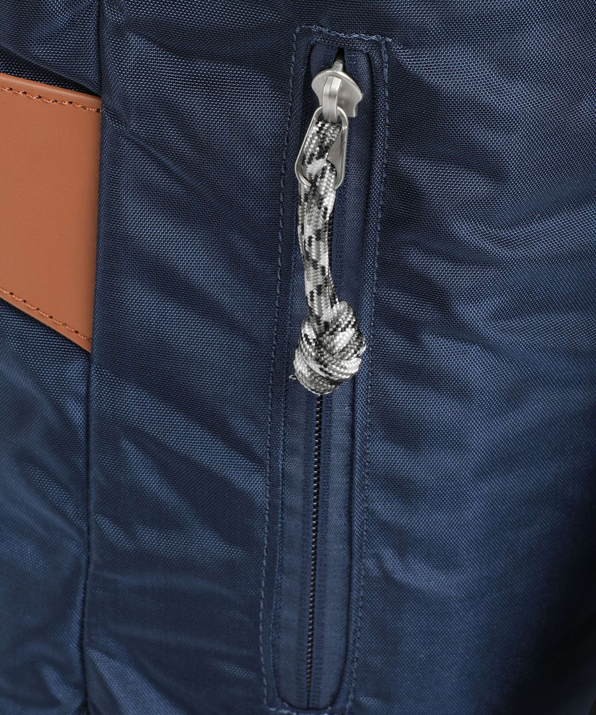 Doughnut Glossy Blocking Christopher Rolltop backpack navy/mustard