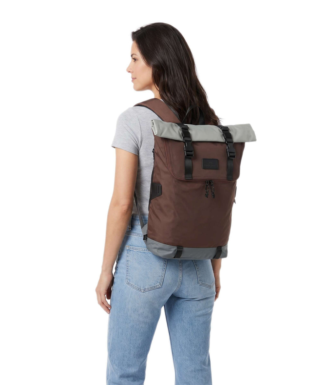 Doughnut Go Wild Christopher Rolltop backpack grey/brown