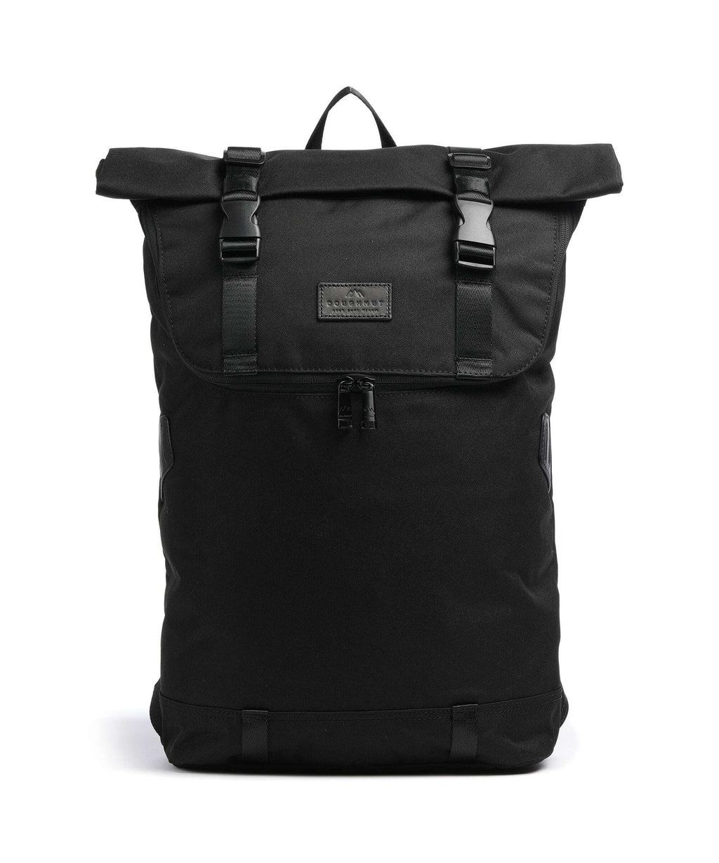 Doughnut Glossy Blocking Christopher Rolltop backpack black