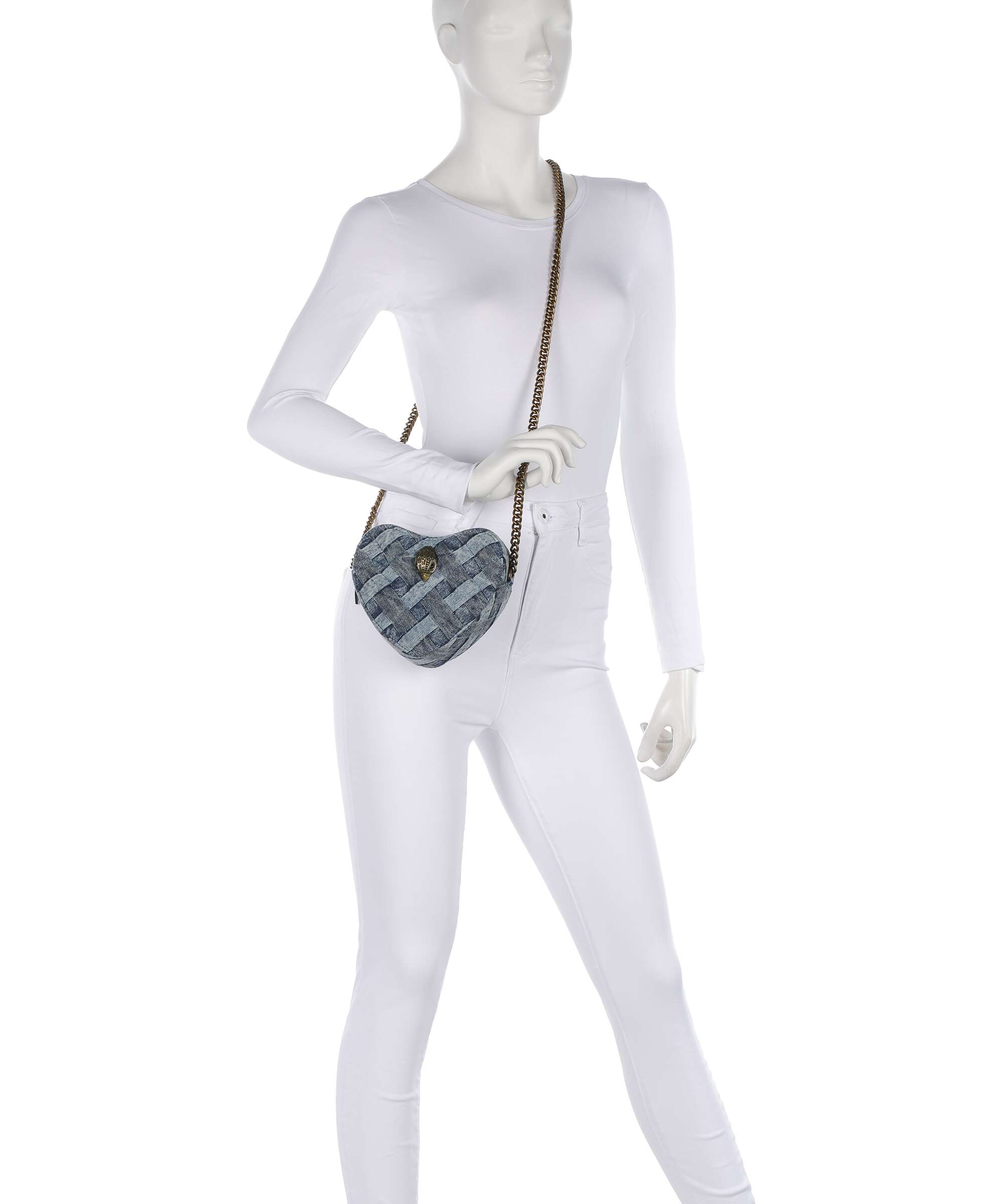 Kurt Geiger Kensington Heart Crossbody bag denim