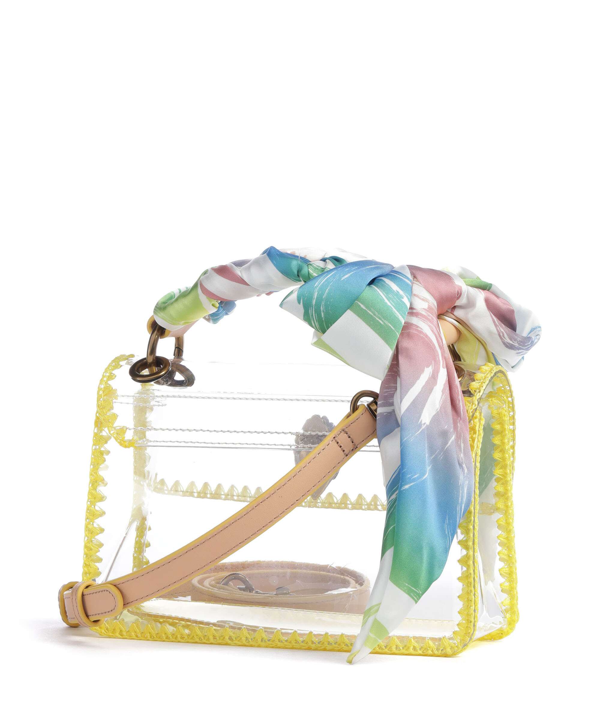 Kurt Geiger Kensington Vinyl Mini Crossbody bag yellow