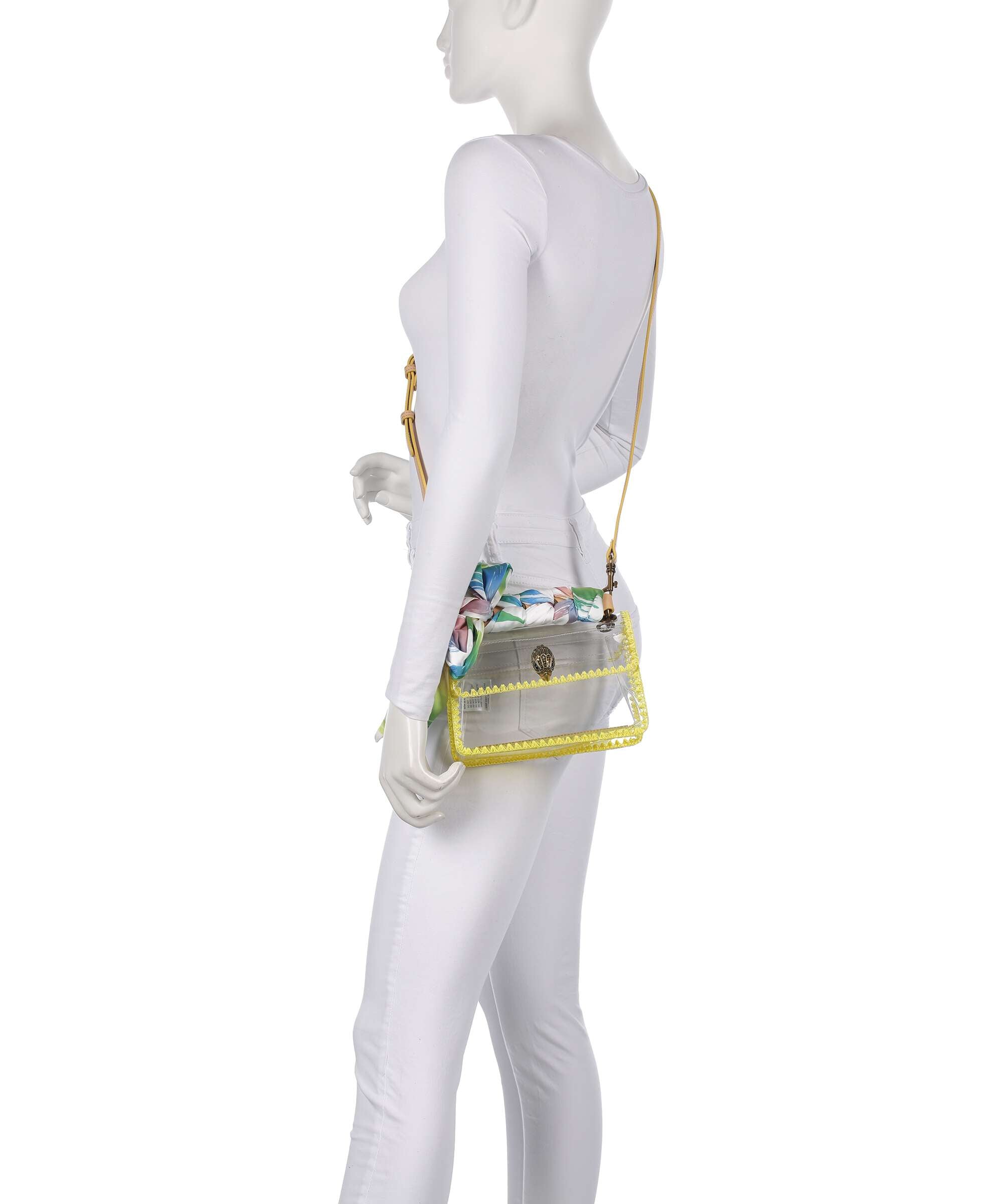 Kurt Geiger Kensington Vinyl Mini Crossbody bag yellow