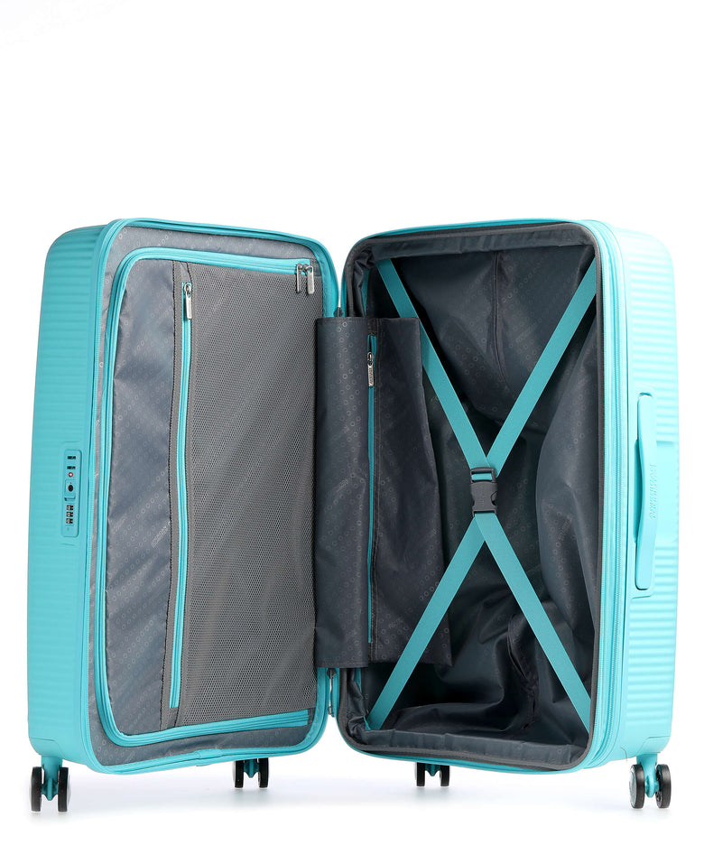 American Tourister Soundbox Spinner (4 wheels) poolside blue