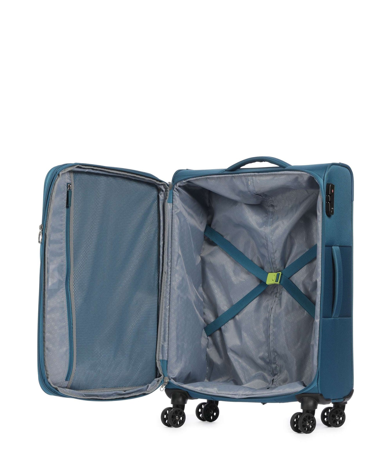 American Tourister Deep Dive Spinner (4 wheels) teal/lime